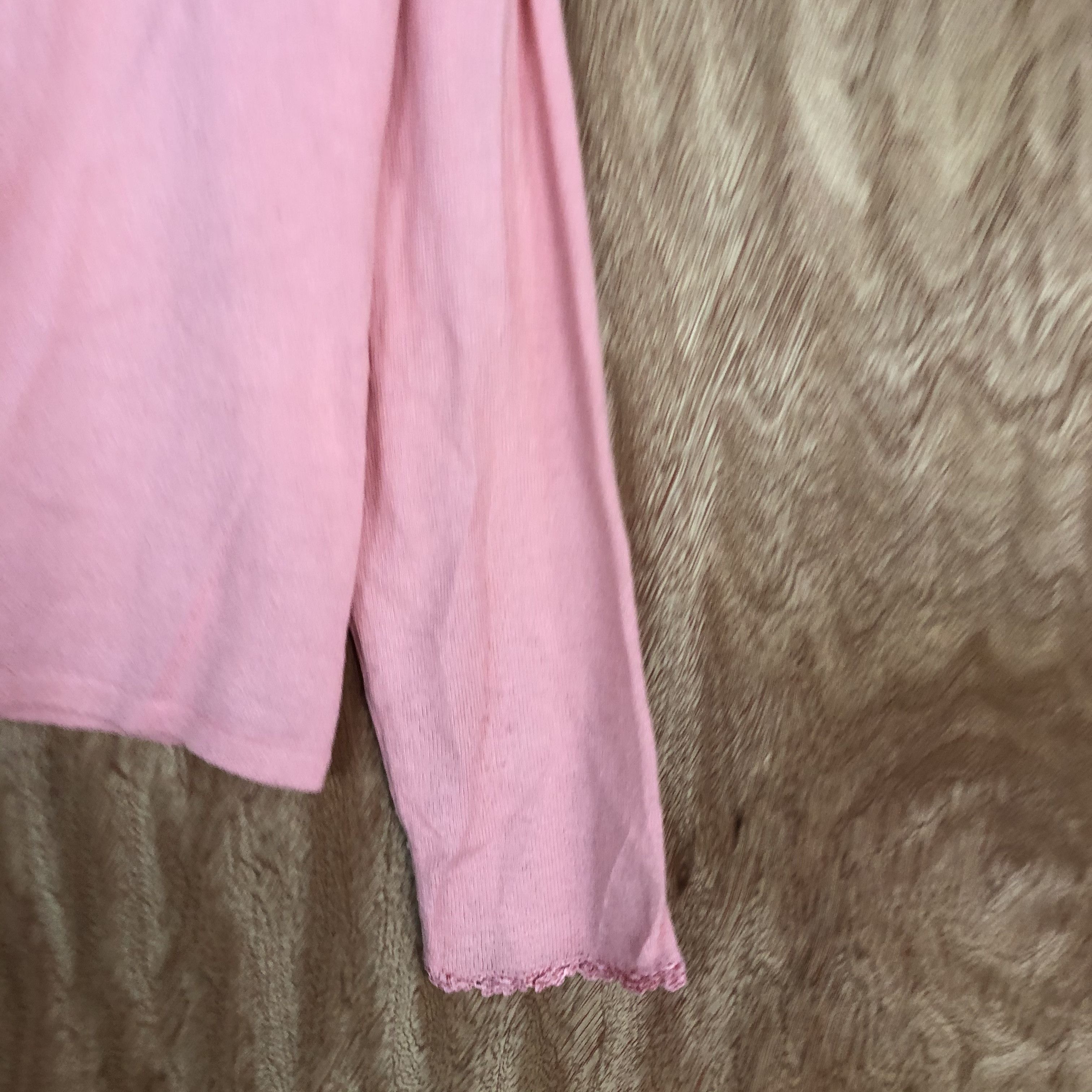 Homespun Knitwear × Japanese Brand Idama Pink Shag Shaggy Cardigan knitwear #c445 Size L / US 10 / IT 46 - 4 Thumbnail