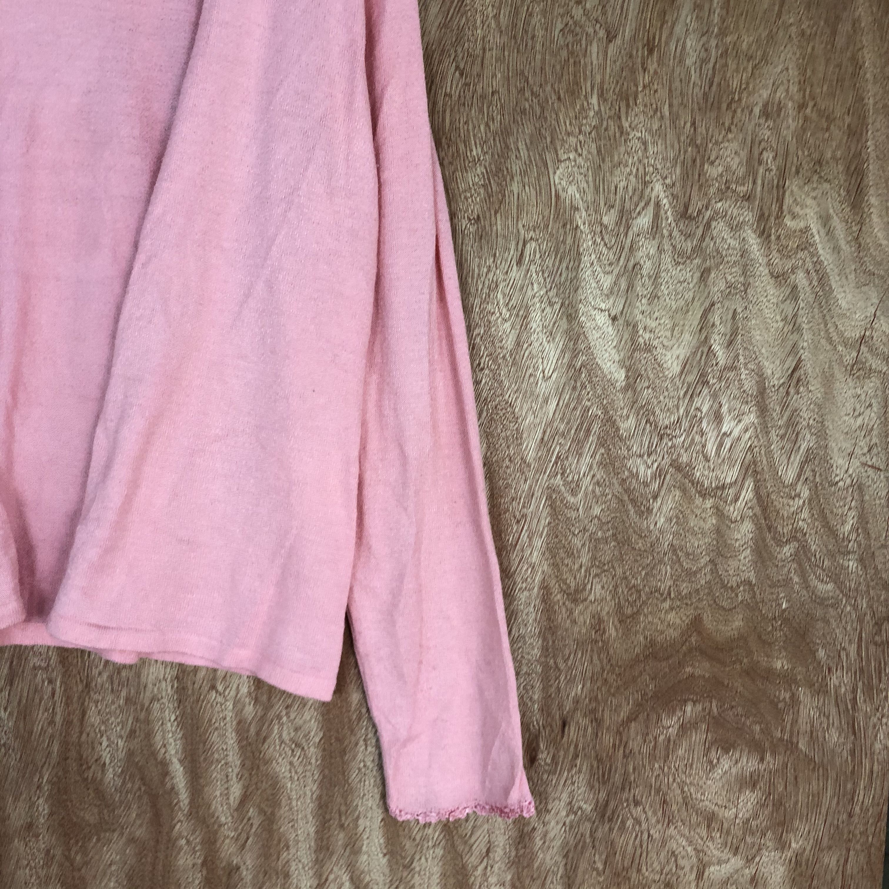 Homespun Knitwear × Japanese Brand Idama Pink Shag Shaggy Cardigan knitwear #c445 Size L / US 10 / IT 46 - 5 Thumbnail