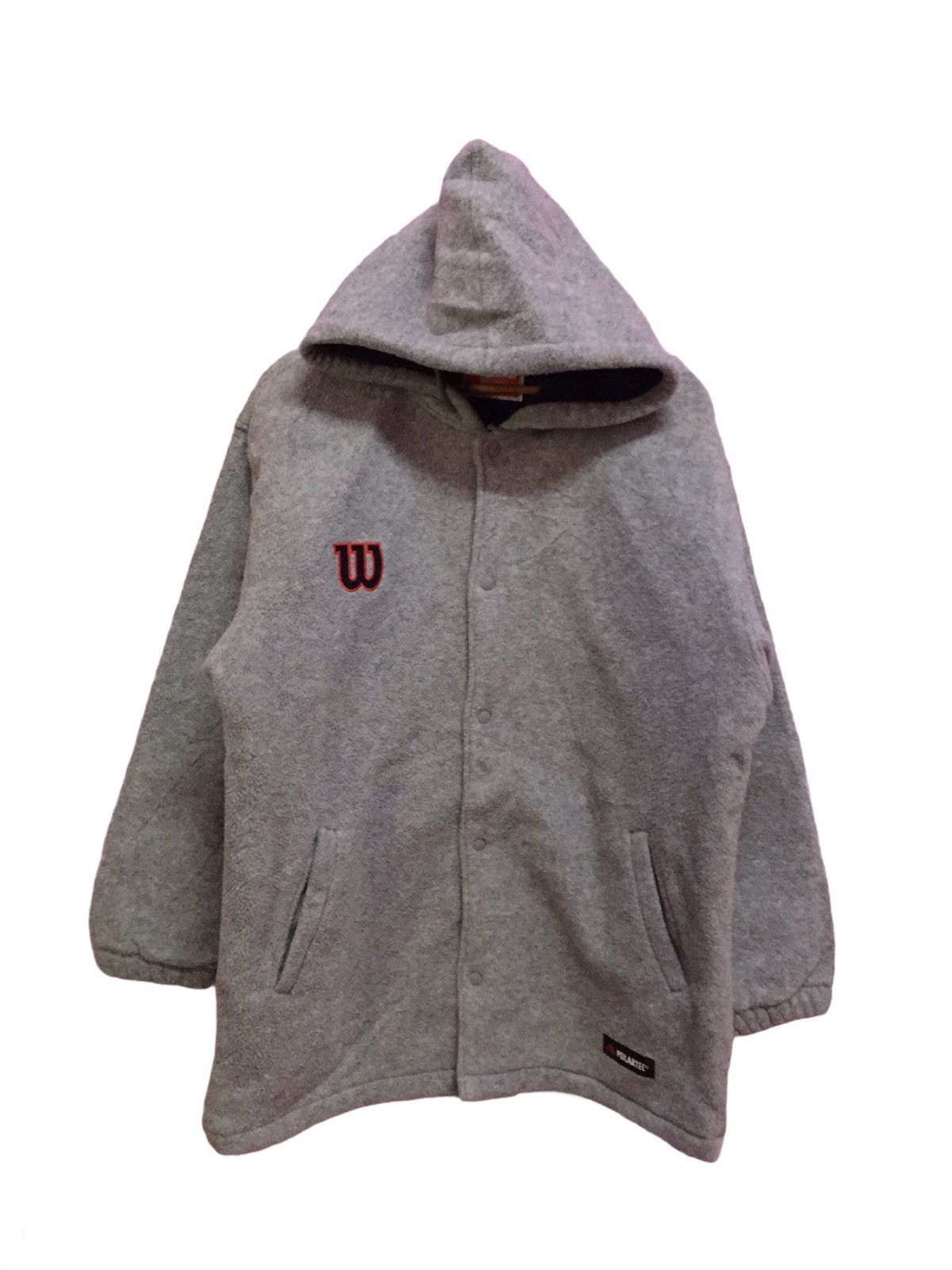 Polartec Vintage 90s Wilson Athletics Fleece Hoodies Size US L / EU 52-54 / 3 - 1 Thumbnail