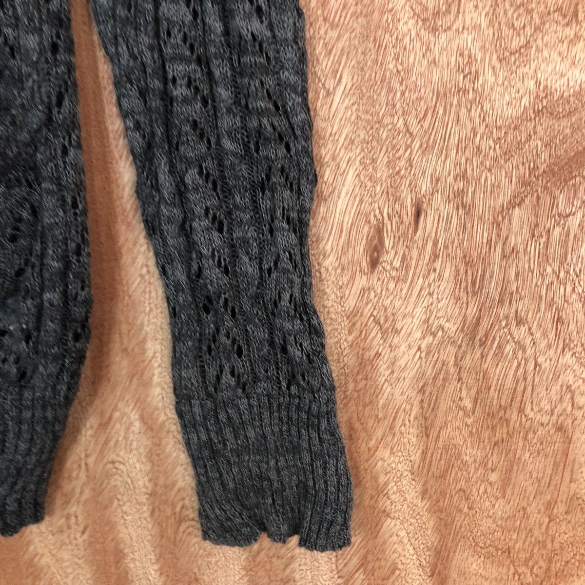 Schlussel Schlussel Black crochet mesh net cardigan Knitwear #6052 Size US M / EU 48-50 / 2 - 4 Thumbnail