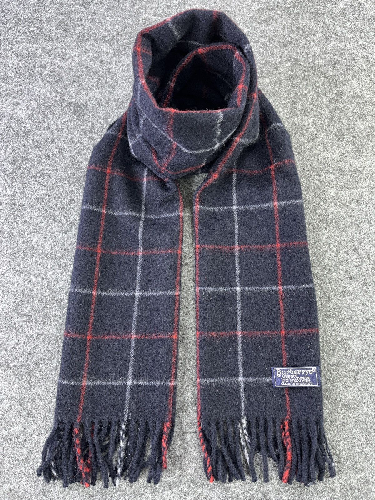 Burberry Burberry Checked Scarf Muffler Cashmere T151 Size ONE SIZE - 4 Thumbnail