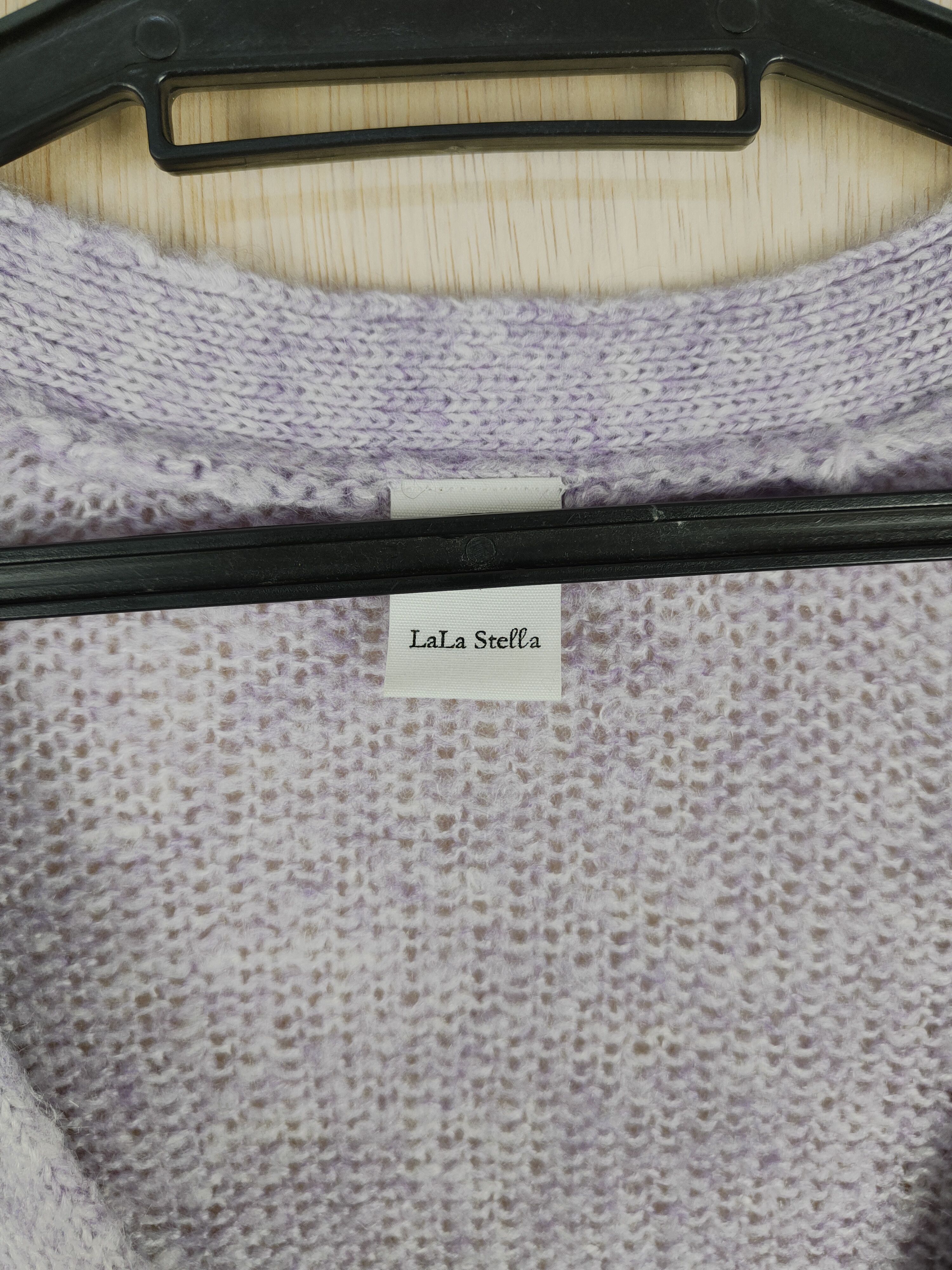 Homespun Knitwear × Japanese Brand Lala Stella Purple knitwear pocket Cardigan #S308 Size L / US 10 / IT 46 - 10 Thumbnail