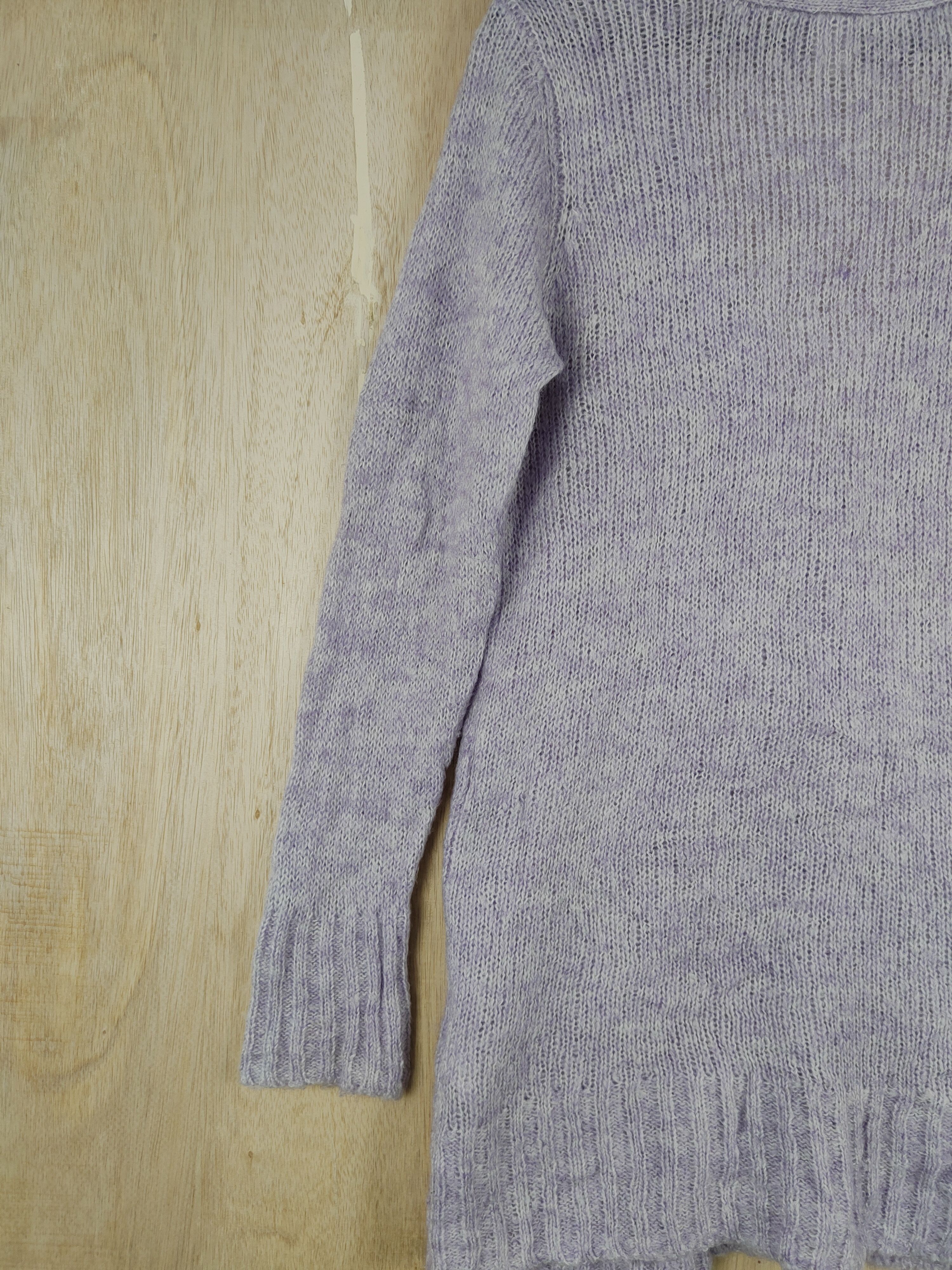 Homespun Knitwear × Japanese Brand Lala Stella Purple knitwear pocket Cardigan #S308 Size L / US 10 / IT 46 - 8 Thumbnail