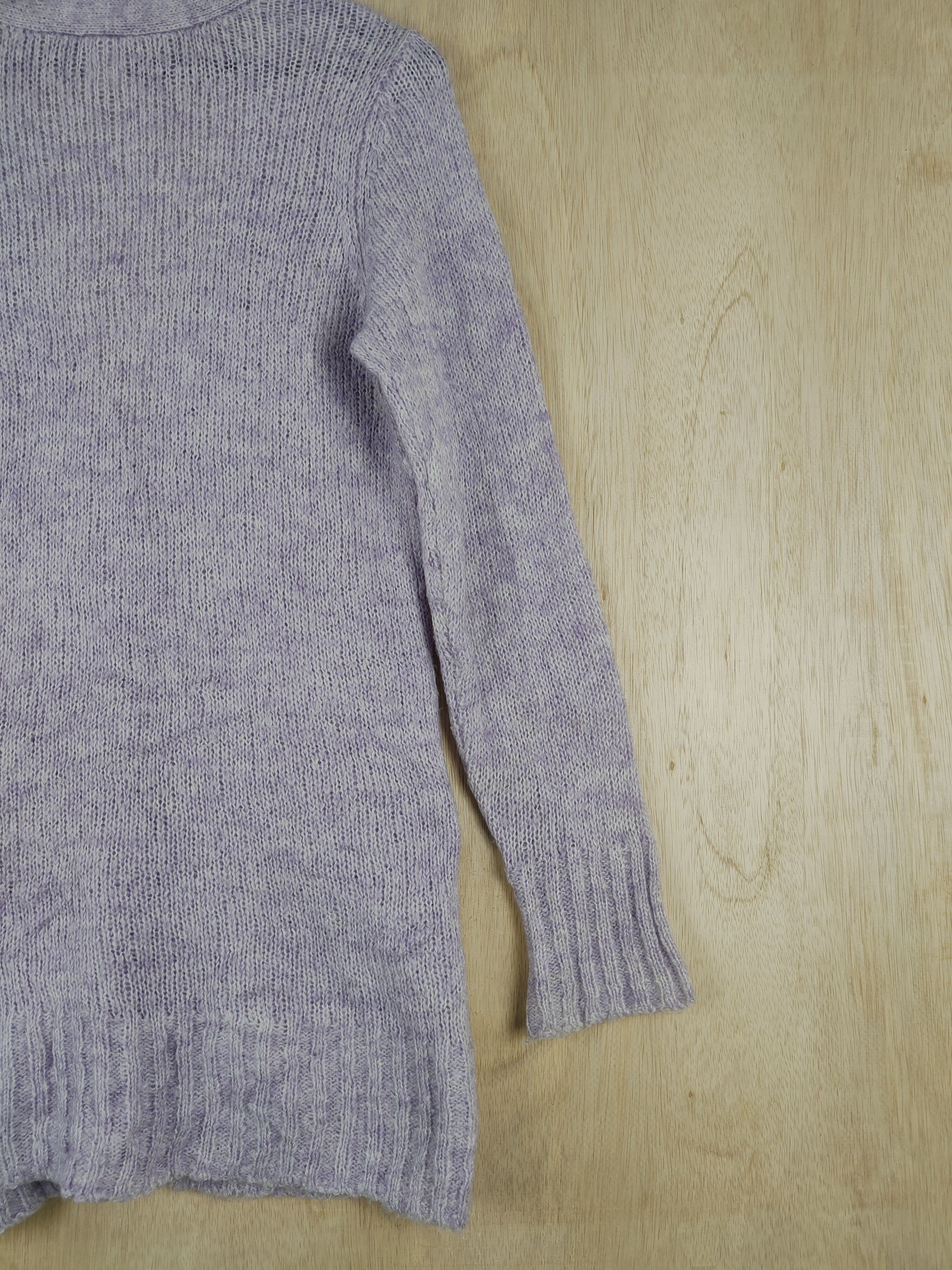 Homespun Knitwear × Japanese Brand Lala Stella Purple knitwear pocket Cardigan #S308 Size L / US 10 / IT 46 - 9 Thumbnail