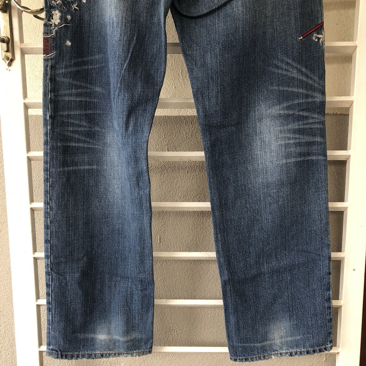 Edition Japan × Japanese Brand Kara Kuri Tamashi emrodery Japanese traditional denim Size US 38 / EU 54 - 14 Thumbnail