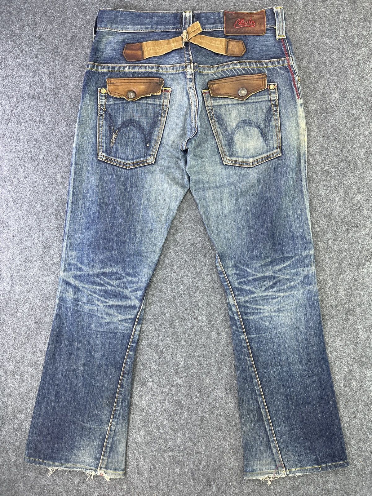 Edwin Edwin Blue Trip Flare Jeans Buckle Back Denim - J786 Size US 34 / EU 50 - 2 Thumbnail