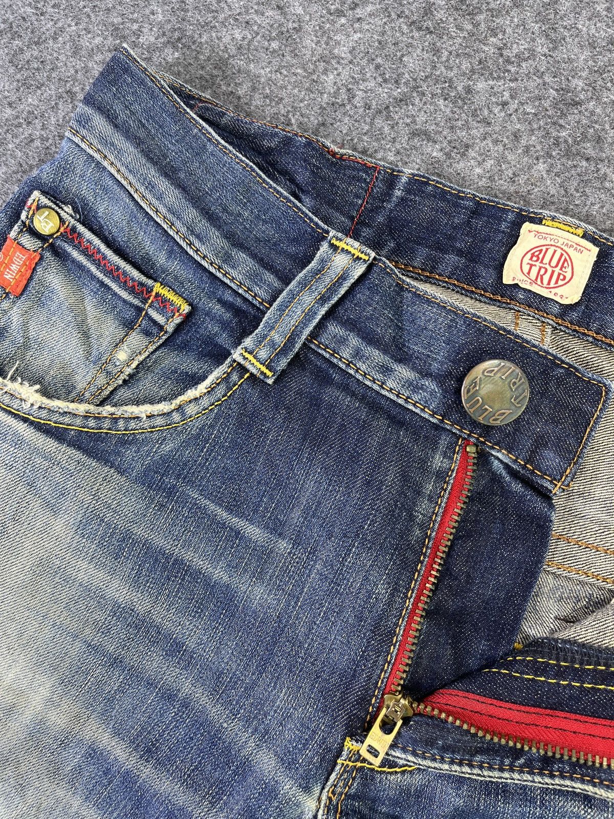 Edwin Edwin Blue Trip Flare Jeans Buckle Back Denim - J786 Size US 34 / EU 50 - 5 Thumbnail