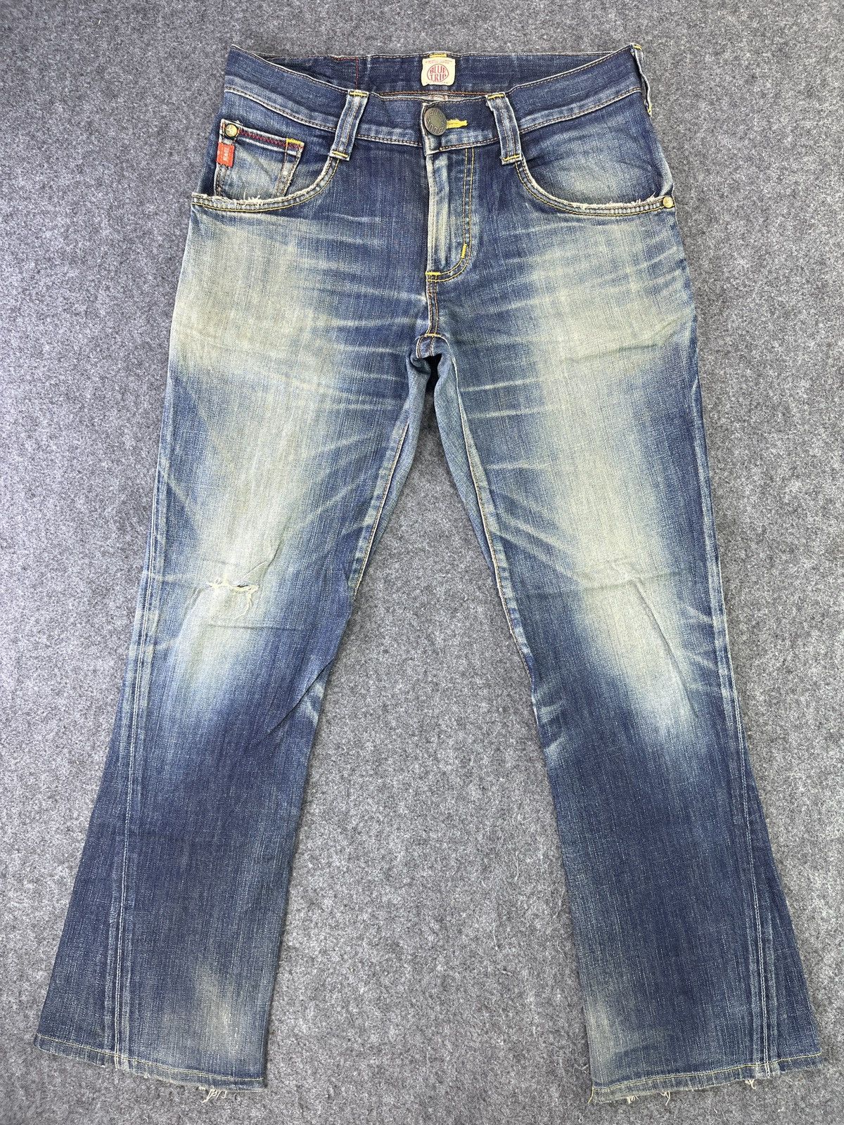 Edwin Edwin Blue Trip Flare Jeans Buckle Back Denim - J786 Size US 34 / EU 50 - 1 Thumbnail