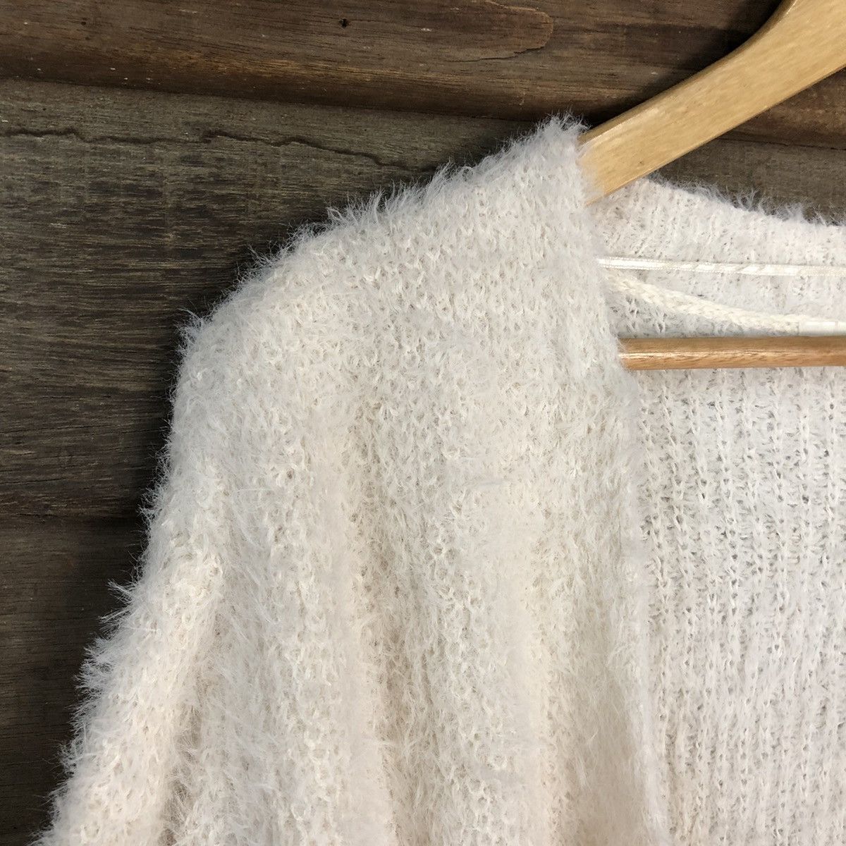 Aran Isles Knitwear × Japanese Brand Gu Shag Shaggy Fur Mohair cardigan japan Knitwear #7038 Size S / US 4 / IT 40 - 7 Thumbnail