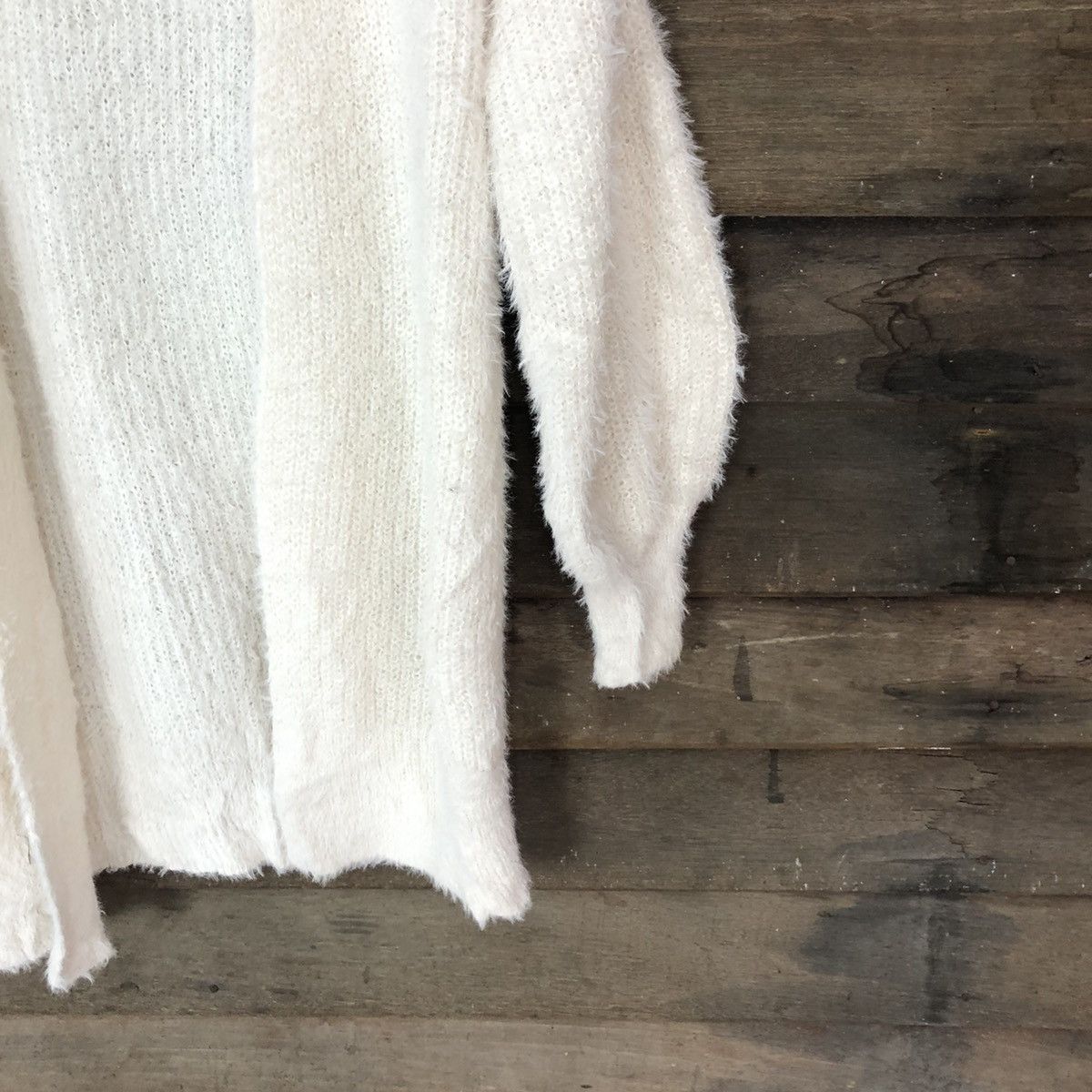 Aran Isles Knitwear × Japanese Brand Gu Shag Shaggy Fur Mohair cardigan japan Knitwear #7038 Size S / US 4 / IT 40 - 5 Thumbnail