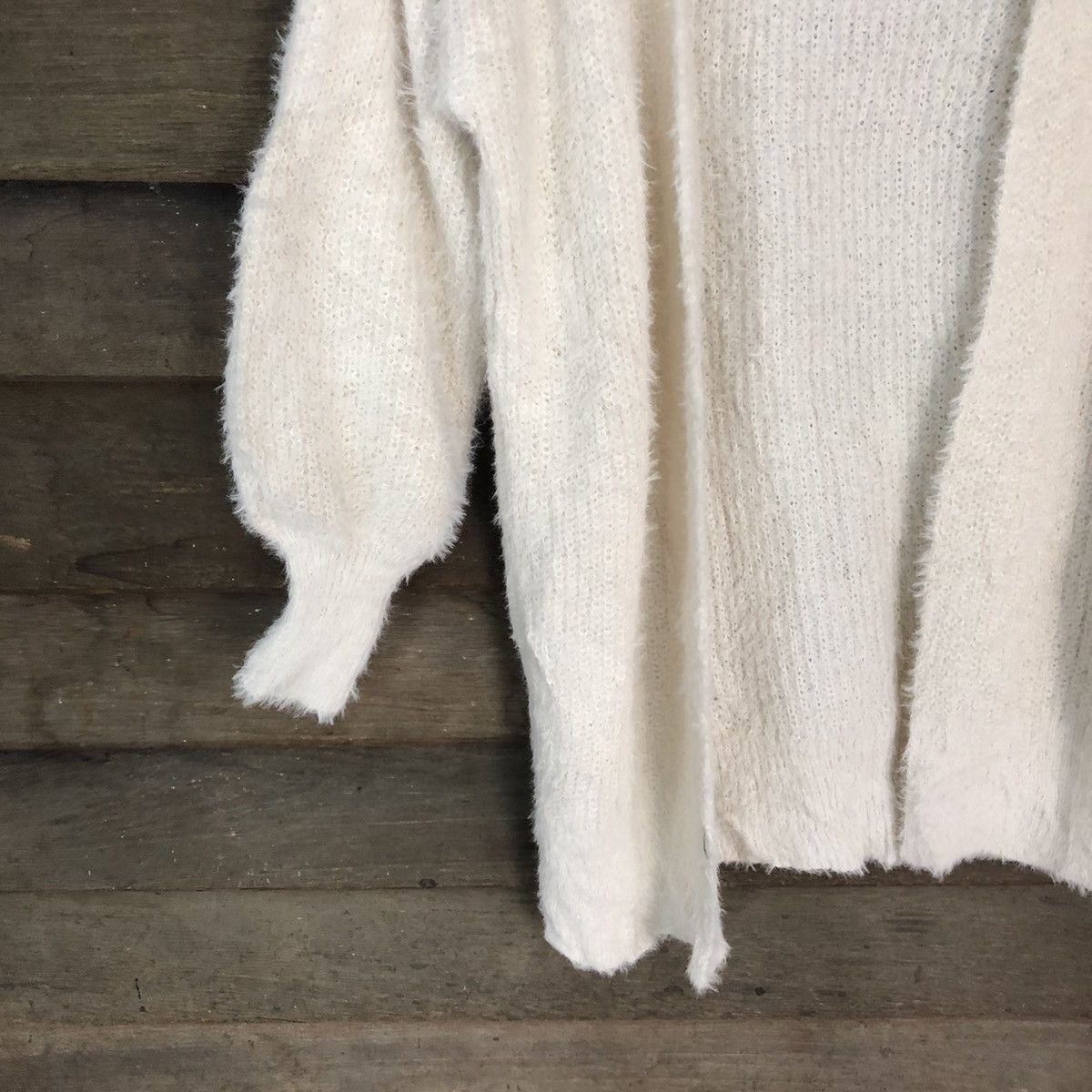 Aran Isles Knitwear × Japanese Brand Gu Shag Shaggy Fur Mohair cardigan japan Knitwear #7038 Size S / US 4 / IT 40 - 4 Thumbnail
