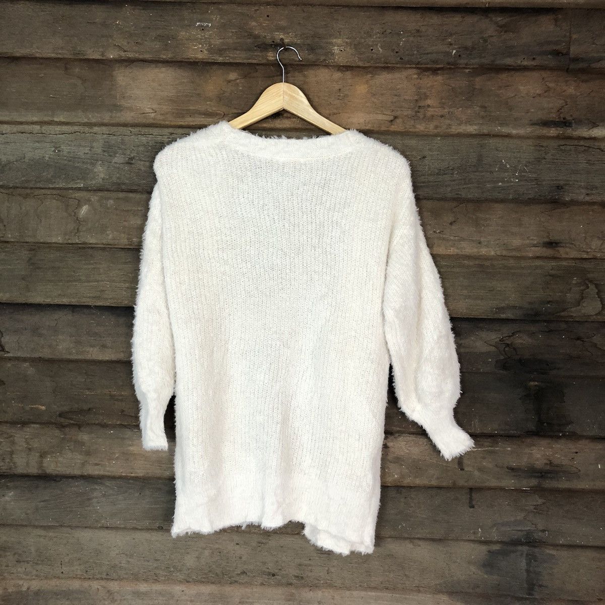 Aran Isles Knitwear × Japanese Brand Gu Shag Shaggy Fur Mohair cardigan japan Knitwear #7038 Size S / US 4 / IT 40 - 10 Thumbnail