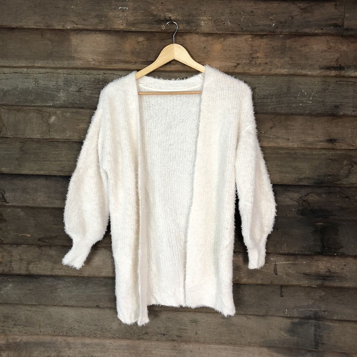 Aran Isles Knitwear × Japanese Brand Gu Shag Shaggy Fur Mohair cardigan japan Knitwear #7038 Size S / US 4 / IT 40 - 1 Thumbnail