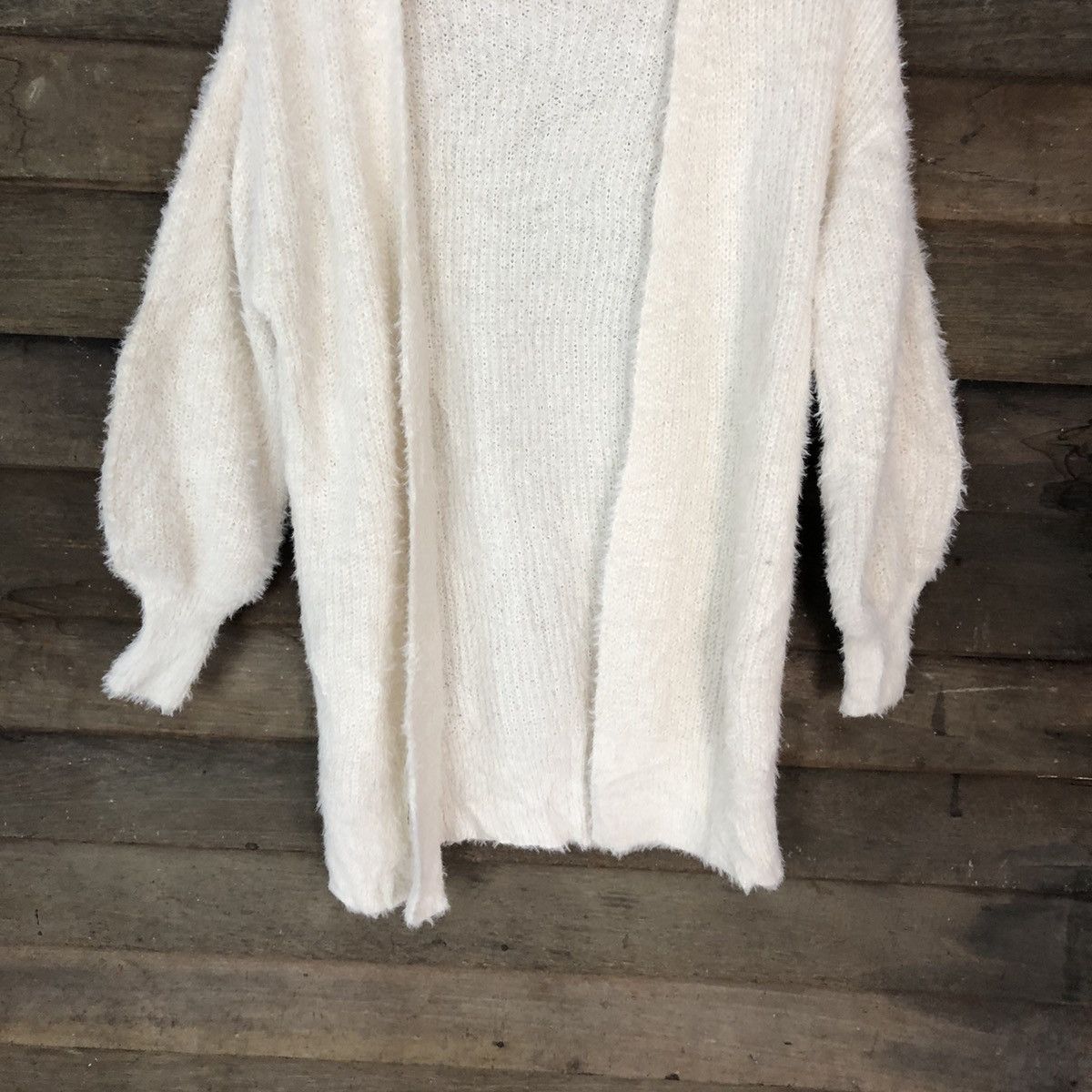 Aran Isles Knitwear × Japanese Brand Gu Shag Shaggy Fur Mohair cardigan japan Knitwear #7038 Size S / US 4 / IT 40 - 3 Thumbnail
