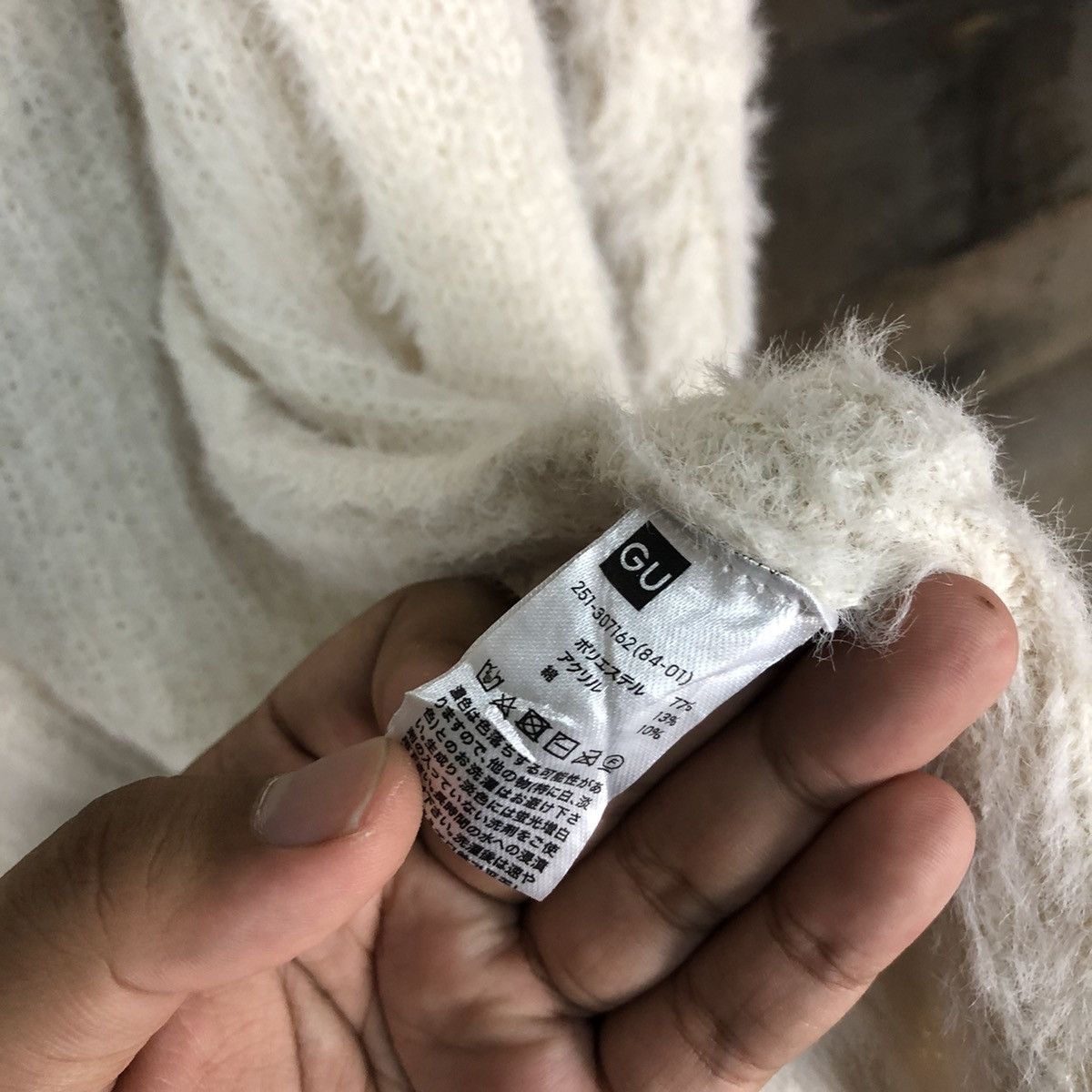 Aran Isles Knitwear × Japanese Brand Gu Shag Shaggy Fur Mohair cardigan japan Knitwear #7038 Size S / US 4 / IT 40 - 8 Thumbnail