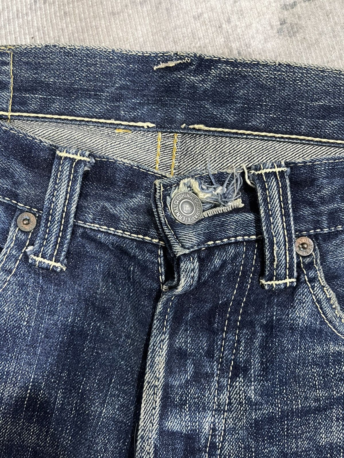 Eternal Vintage Eternal Distressed Selvedge Flarer Denim Jeans Size US 30 / EU 46 - 14 Thumbnail