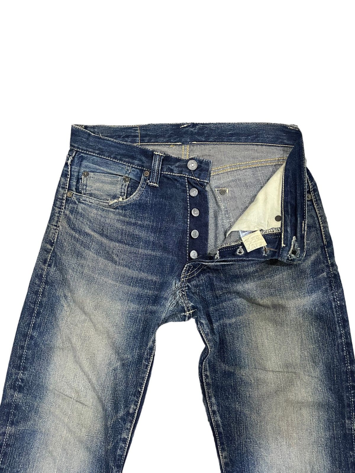 Eternal Vintage Eternal Distressed Selvedge Flarer Denim Jeans Size US 30 / EU 46 - 8 Thumbnail