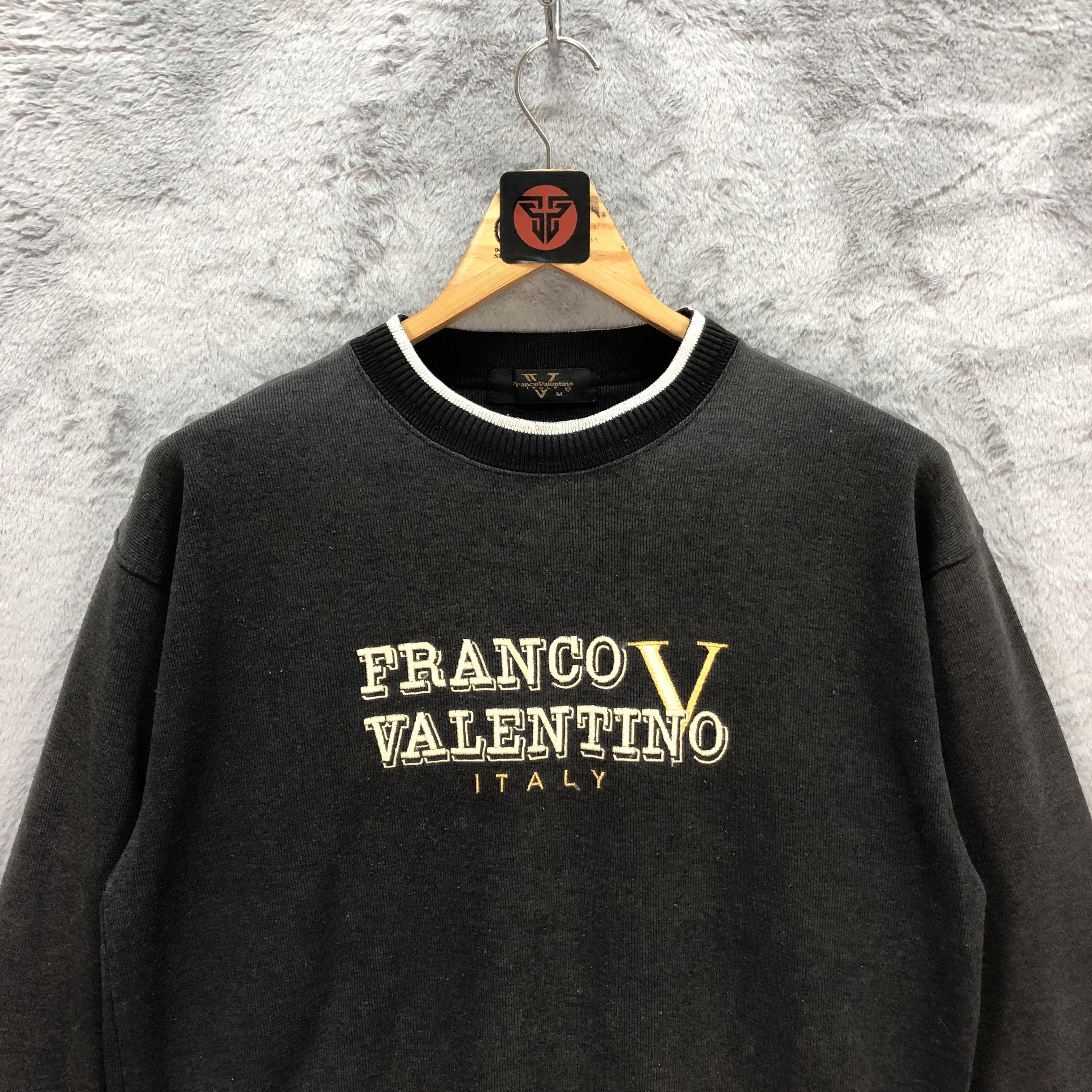 Vintage Vintage Franco Valentino Italy Big Logo Sweatshirts #6157-50 Size US M / EU 48-50 / 2 - 2 Thumbnail