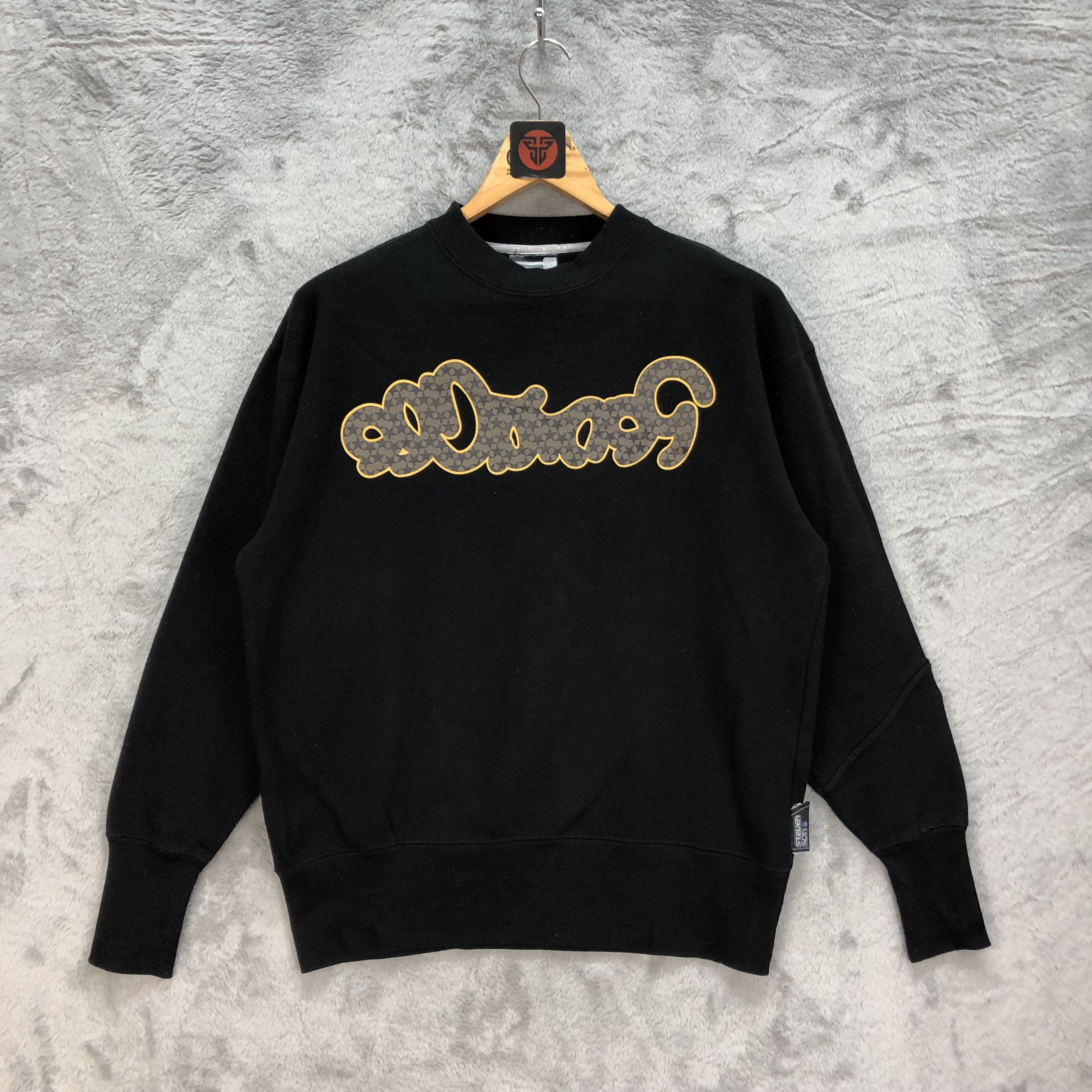 image of Avant Garde Stevenson Pentacle Big Logo Sweatshirts 6176-52 in Black, Men's (Size Medium)