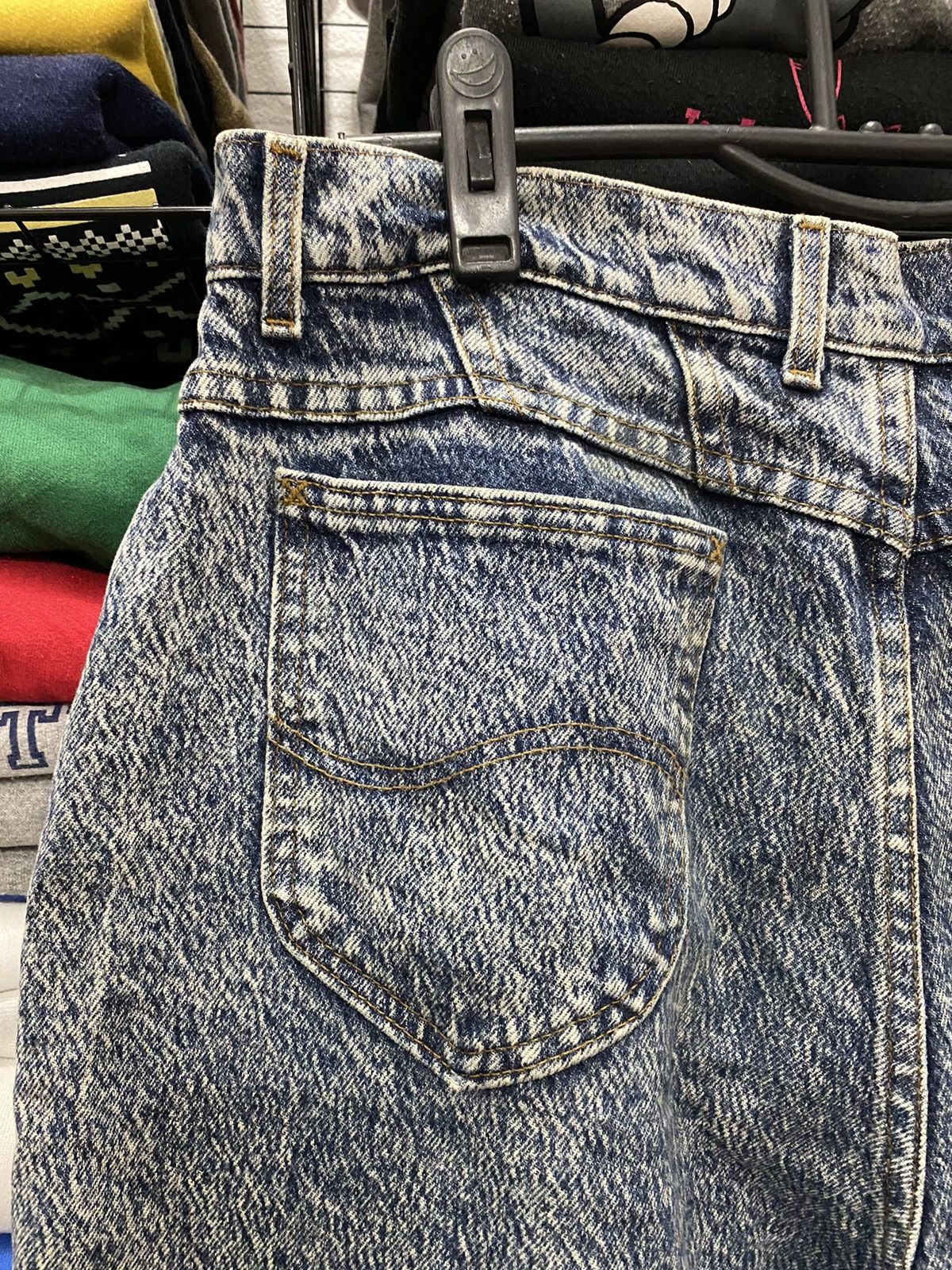 Lee × Vintage 🔥RARE🔥VINTAGE 80’s LEE MADE USA DISTRESSED DENIM Size US 32 / EU 48 - 10 Thumbnail