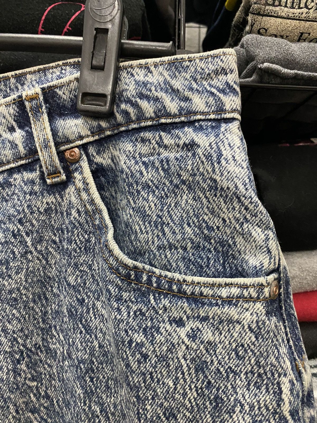 Lee × Vintage 🔥RARE🔥VINTAGE 80’s LEE MADE USA DISTRESSED DENIM Size US 32 / EU 48 - 4 Thumbnail