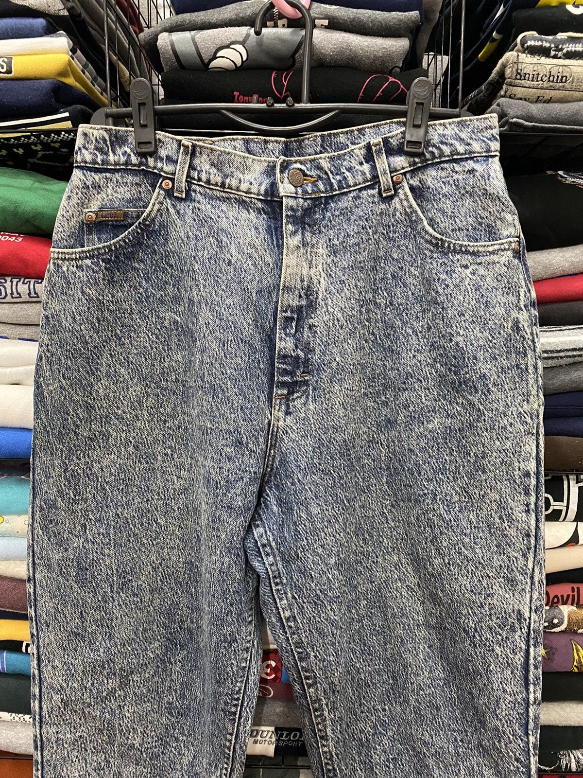 Lee × Vintage 🔥RARE🔥VINTAGE 80’s LEE MADE USA DISTRESSED DENIM Size US 32 / EU 48 - 2 Thumbnail