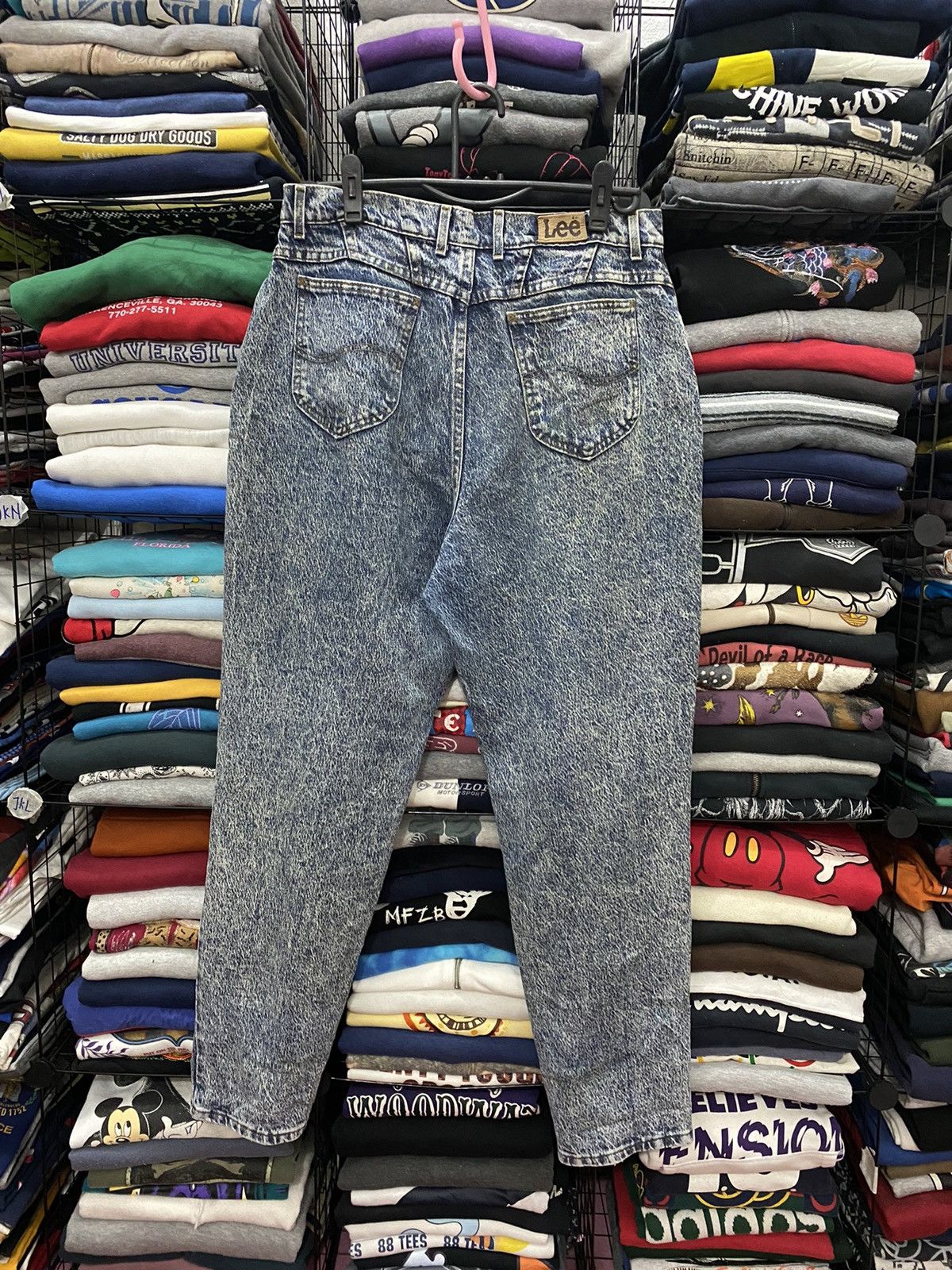 Lee × Vintage 🔥RARE🔥VINTAGE 80’s LEE MADE USA DISTRESSED DENIM Size US 32 / EU 48 - 6 Thumbnail