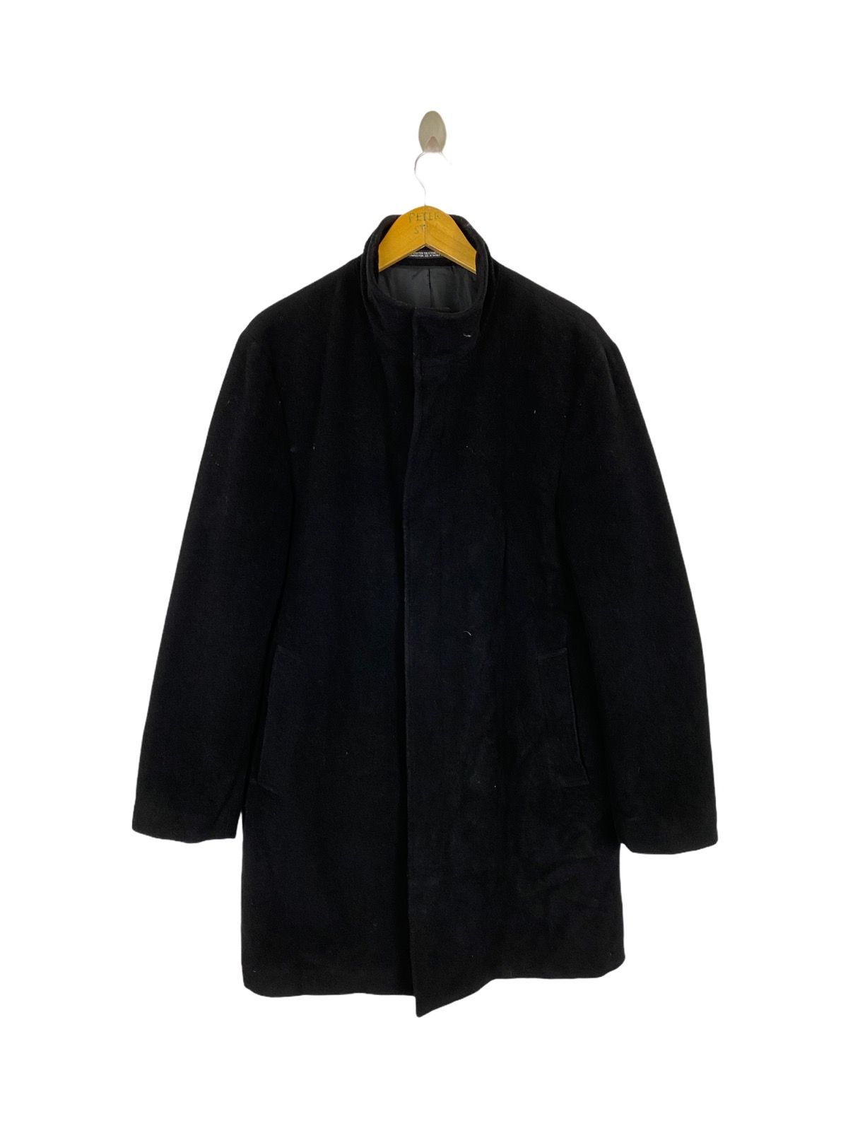 Pre-owned Yohji Yamamoto Gk154 Ined Inspired  Long Coat Wool Fabric In Black