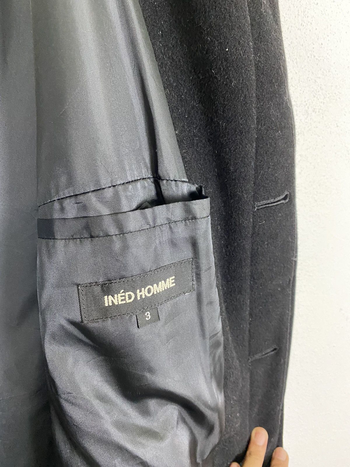 Yohji Yamamoto GK154 INED INSPIRED YOHJI YAMAMOTO LONG COAT WOOL FABRIC Size US L / EU 52-54 / 3 - 8 Thumbnail