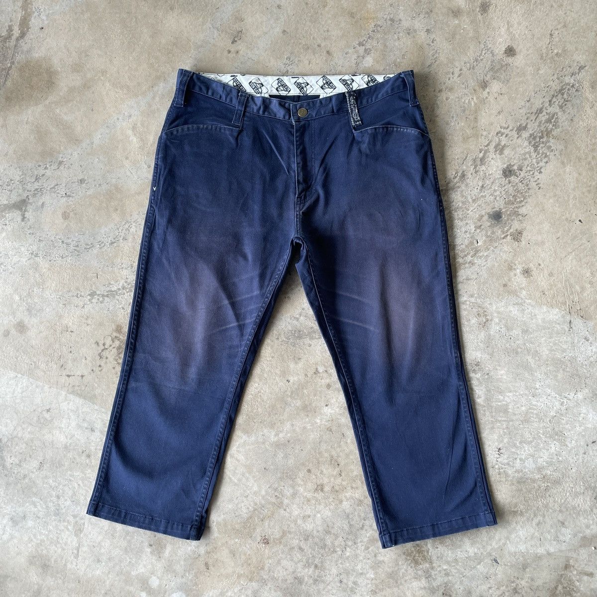 Ben Davis Vintage Ben Davis Faded Blue Crops Trousers Casusal Pants Size US 34 / EU 50 - 1 Thumbnail