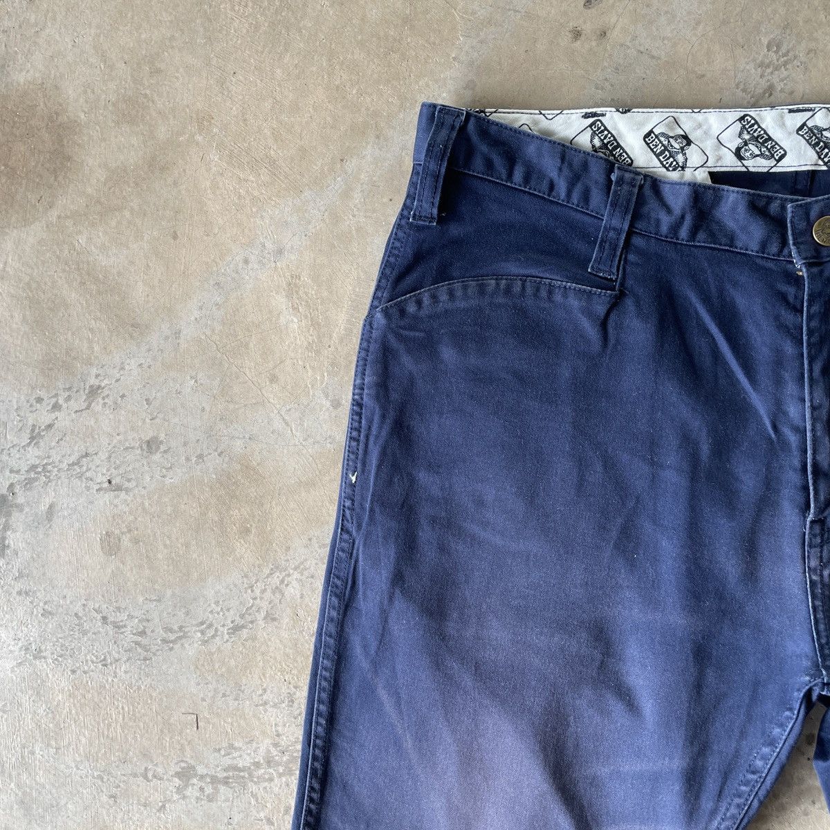 Ben Davis Vintage Ben Davis Faded Blue Crops Trousers Casusal Pants Size US 34 / EU 50 - 5 Thumbnail