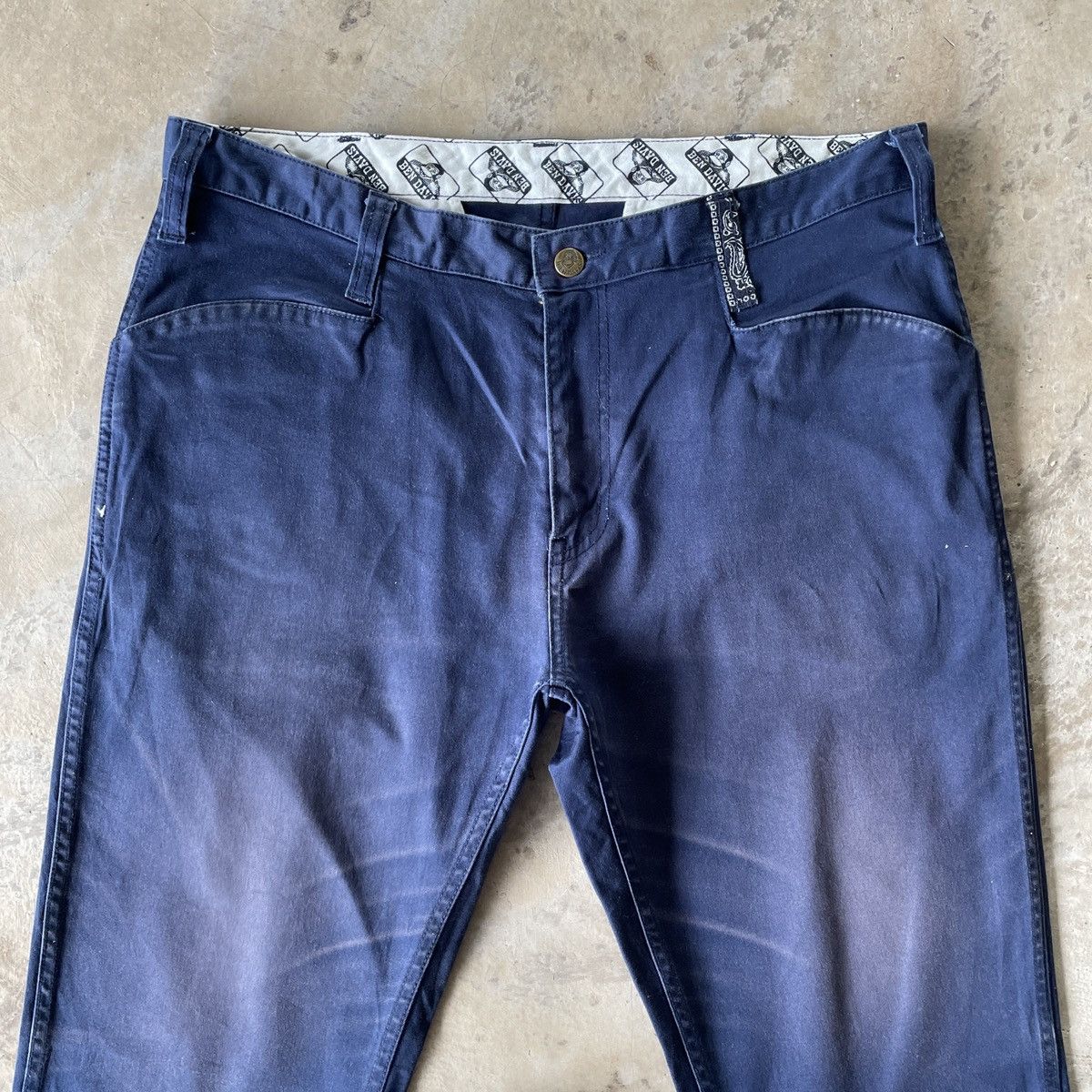 Ben Davis Vintage Ben Davis Faded Blue Crops Trousers Casusal Pants Size US 34 / EU 50 - 3 Thumbnail