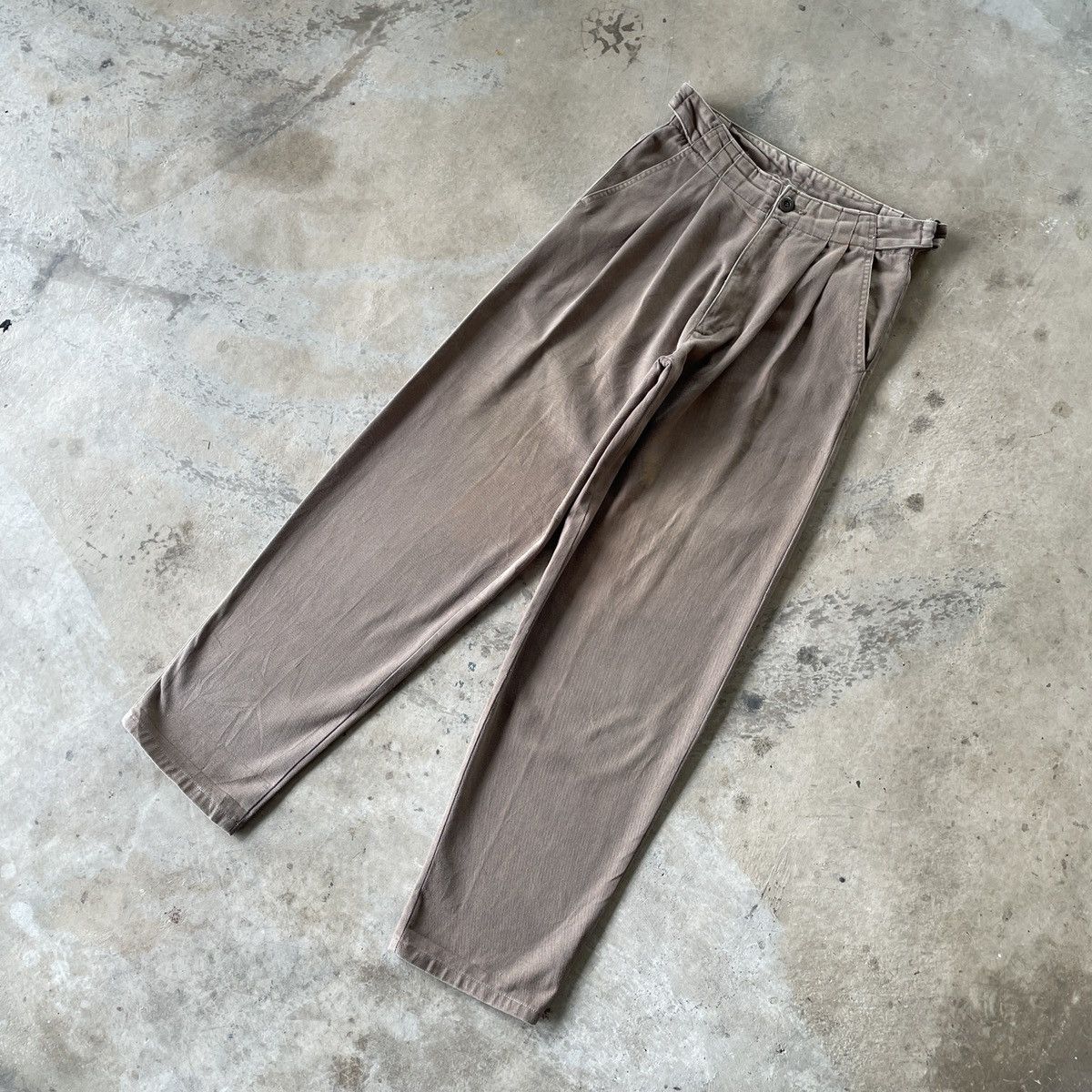 Japanese Brand W27💥 Japanese Vintage Buckle Faded Trousers Casual Pants Size US 27 - 1 Thumbnail