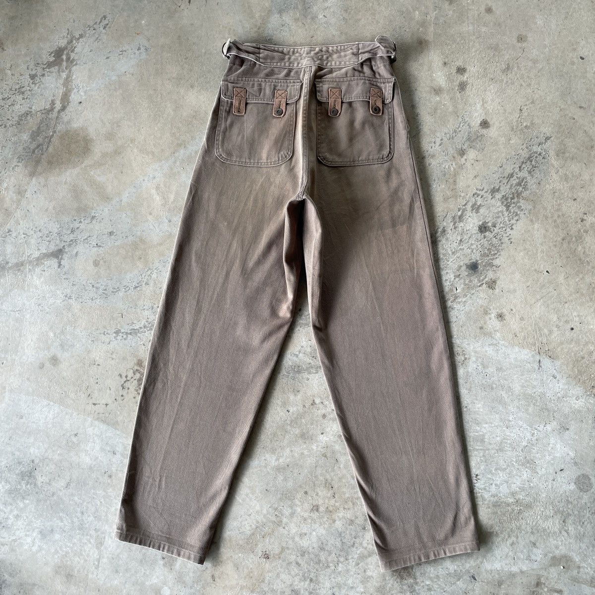 Japanese Brand W27💥 Japanese Vintage Buckle Faded Trousers Casual Pants Size US 27 - 13 Thumbnail