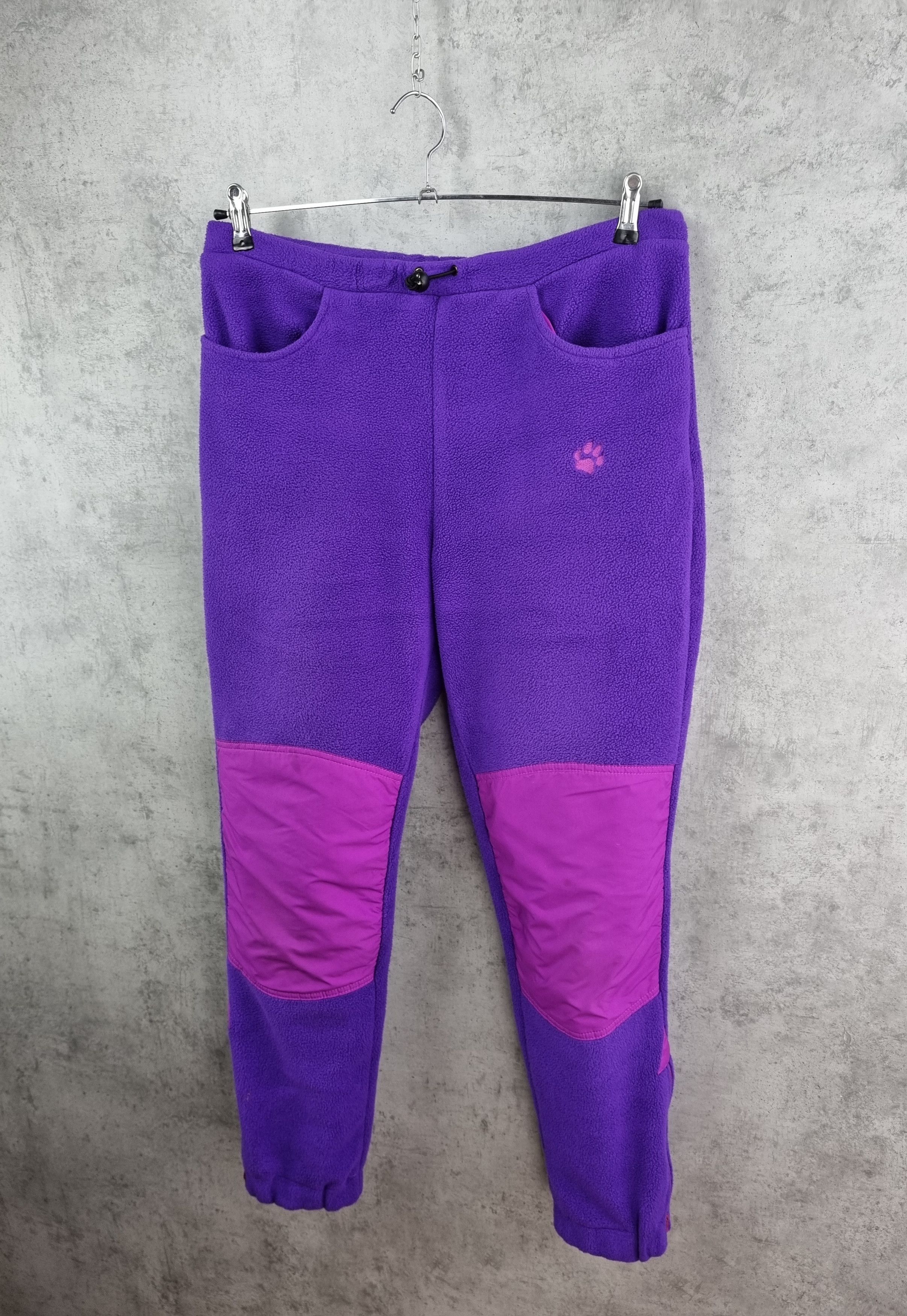image of Avant Garde x Jack Wolfskins 90's Jack Wolfskins Winter Fleece Polartec Pants in Purple (Size 32)