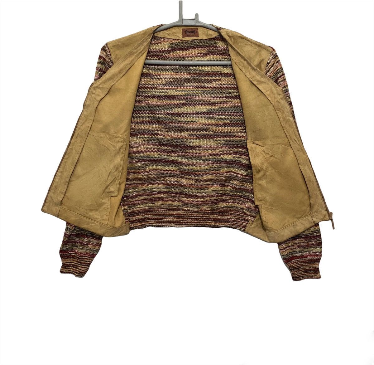 Missoni Missoni leather knitted jacket made in italy Size US M / EU 48-50 / 2 - 2 Thumbnail