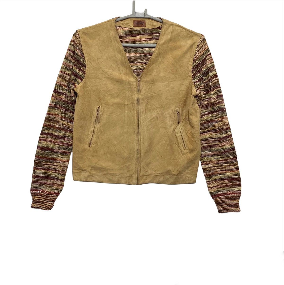 Missoni Missoni leather knitted jacket made in italy Size US M / EU 48-50 / 2 - 1 Thumbnail