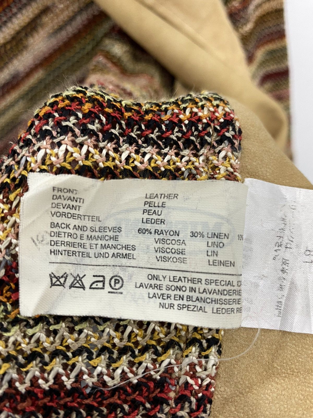 Missoni Missoni leather knitted jacket made in italy Size US M / EU 48-50 / 2 - 9 Thumbnail