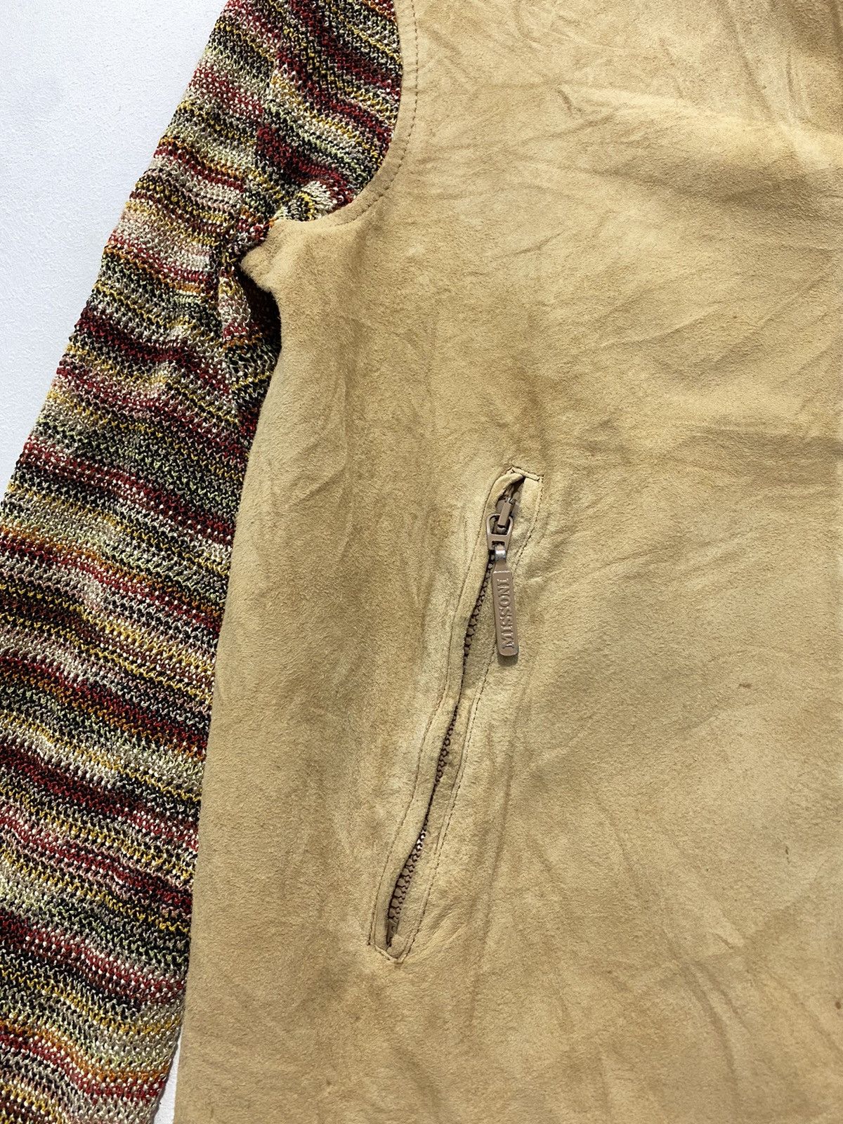 Missoni Missoni leather knitted jacket made in italy Size US M / EU 48-50 / 2 - 6 Thumbnail