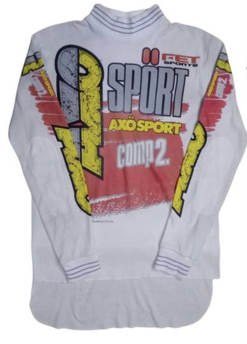 image of Vintage Axo Sport Racing Motocross Jersey in White, Men's (Size Medium)