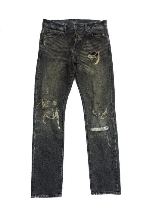 Japanese Brand RARE!!! Distressed Denim Tapered Leg Denim Size US 33 - 5 Thumbnail