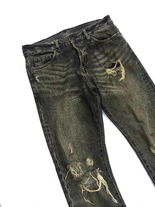 Japanese Brand RARE!!! Distressed Denim Tapered Leg Denim Size US 33 - 6 Thumbnail