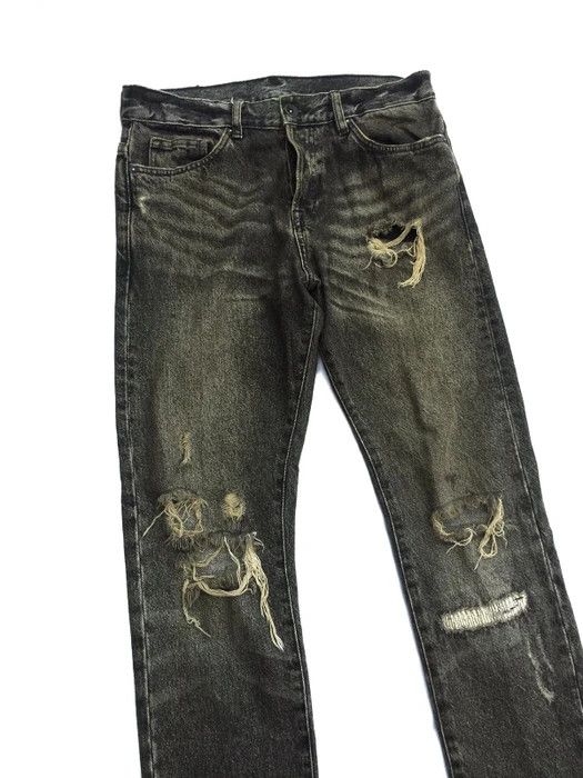 Japanese Brand RARE!!! Distressed Denim Tapered Leg Denim Size US 33 - 4 Thumbnail