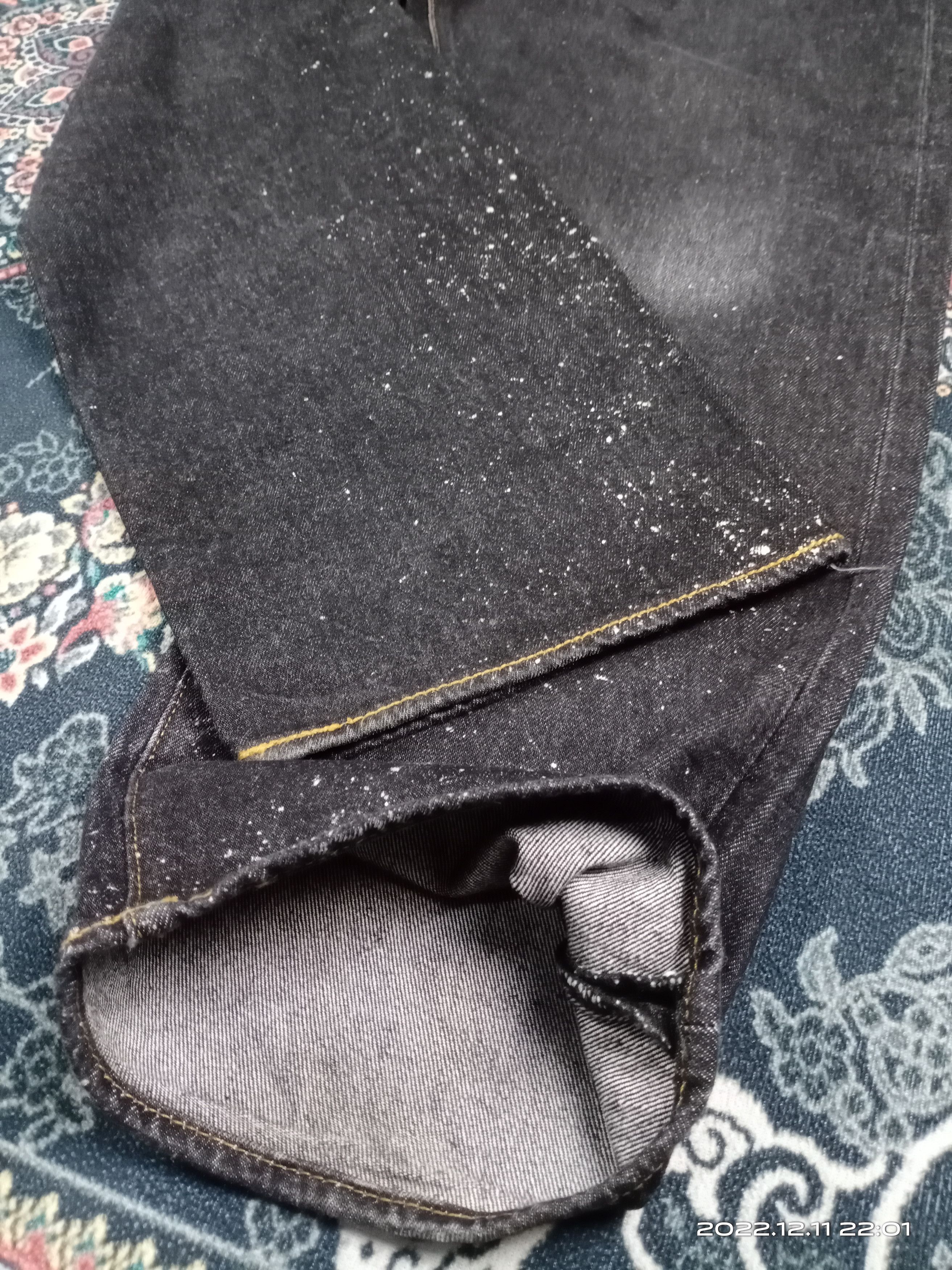 Levi's 💥RARE💥Levis 501 Dark Black Wash Bleach Denim Jeans Size US 40 / EU 56 - 4 Thumbnail