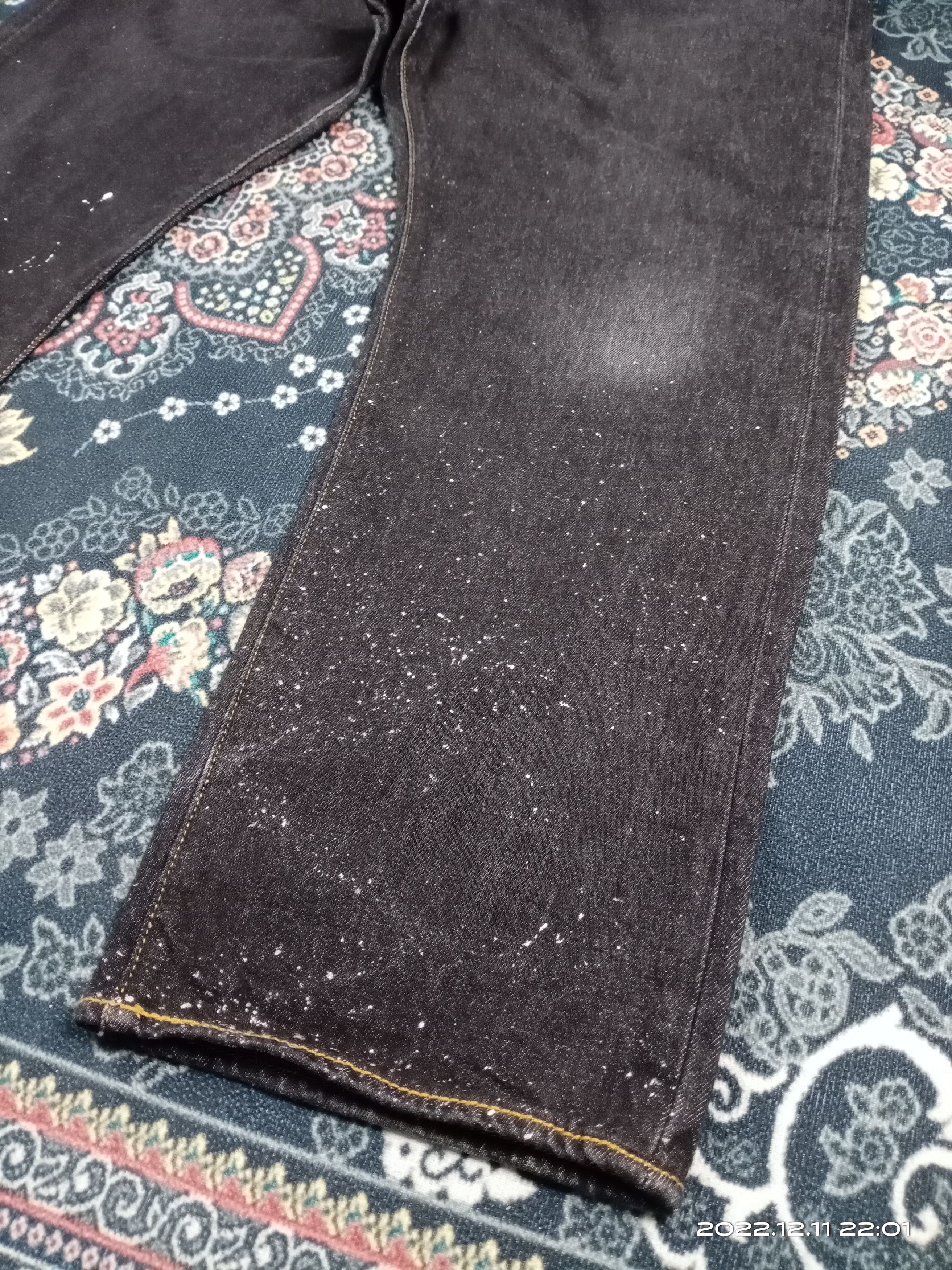 Levi's 💥RARE💥Levis 501 Dark Black Wash Bleach Denim Jeans Size US 40 / EU 56 - 6 Thumbnail