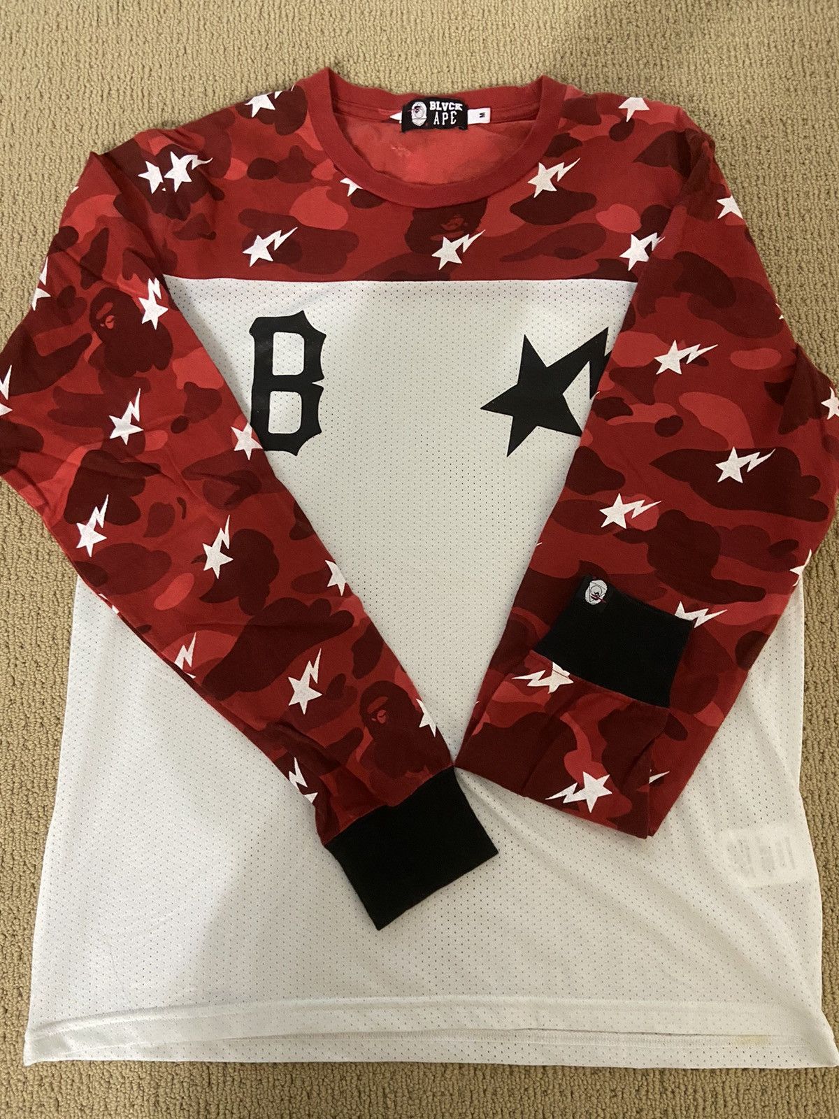 Bape Bape x Black Scale Mesh Long Sleeve Tee | Grailed