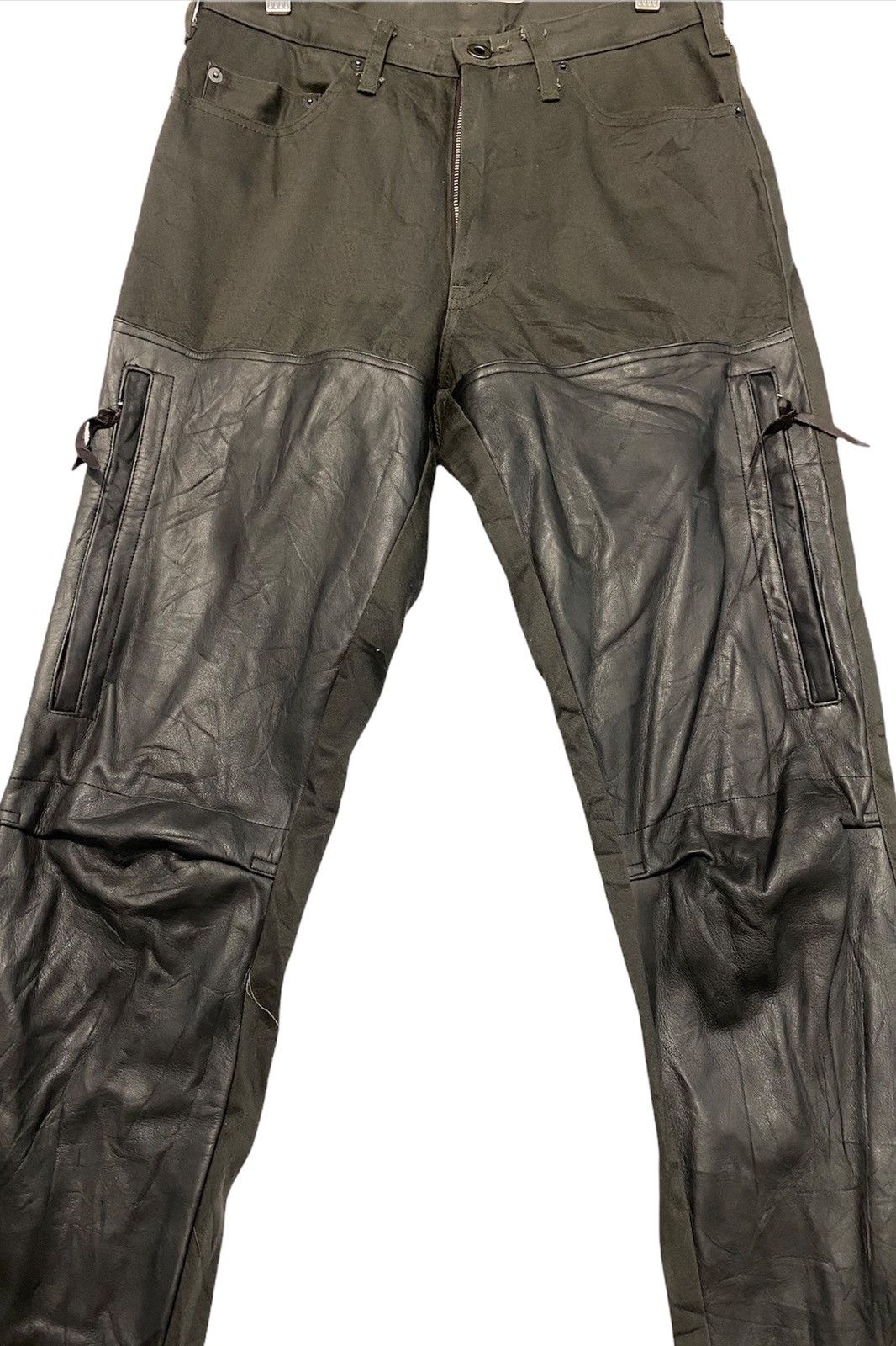 Genuine Leather OD Works Max Fritz half leather scrambled pant Size US 29 - 2 Thumbnail
