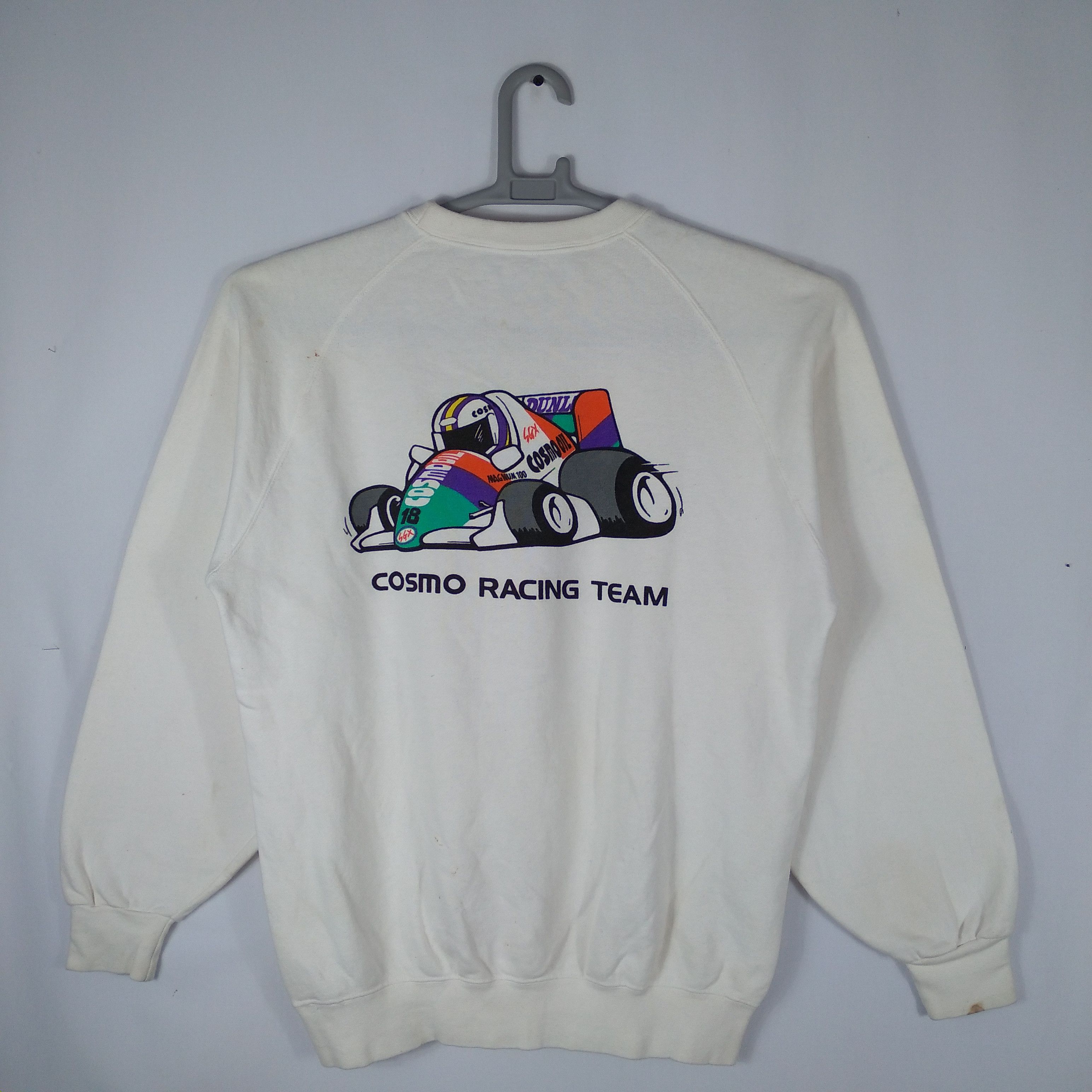 NASCAR × Vintage Vintage 90s Cosmo Racing Team Circuit Sweatshirts Size US S / EU 44-46 / 1 - 1 Thumbnail