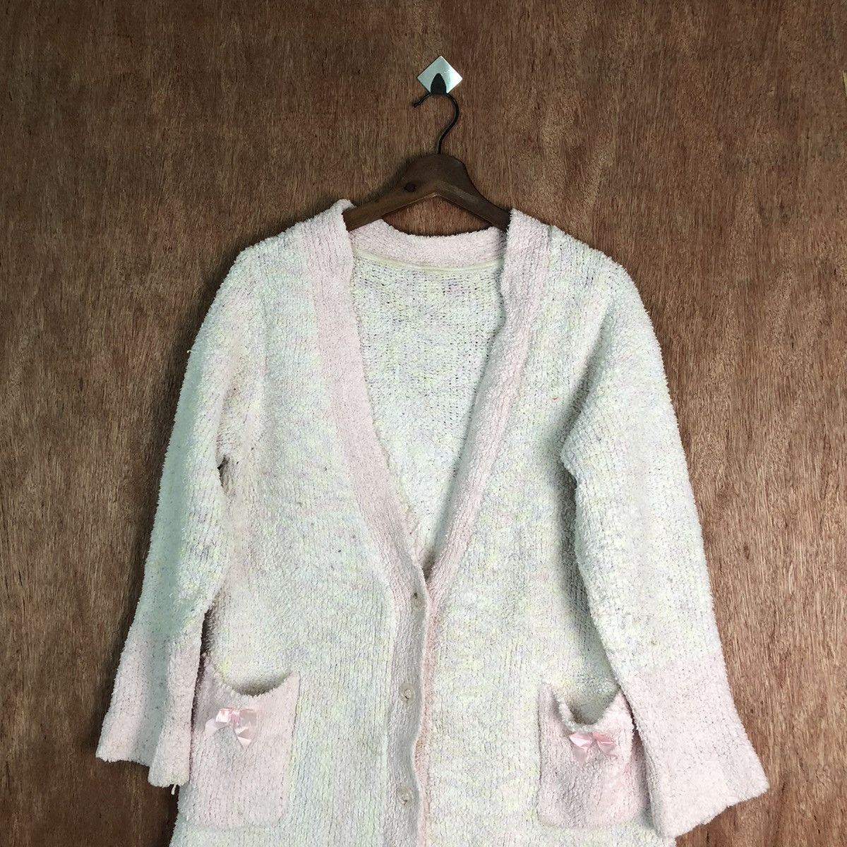 Aran Isles Knitwear Japanese Brand Long Shag Shaggy Fur Mohair Cardigan #6521 Size US M / EU 48-50 / 2 - 2 Thumbnail