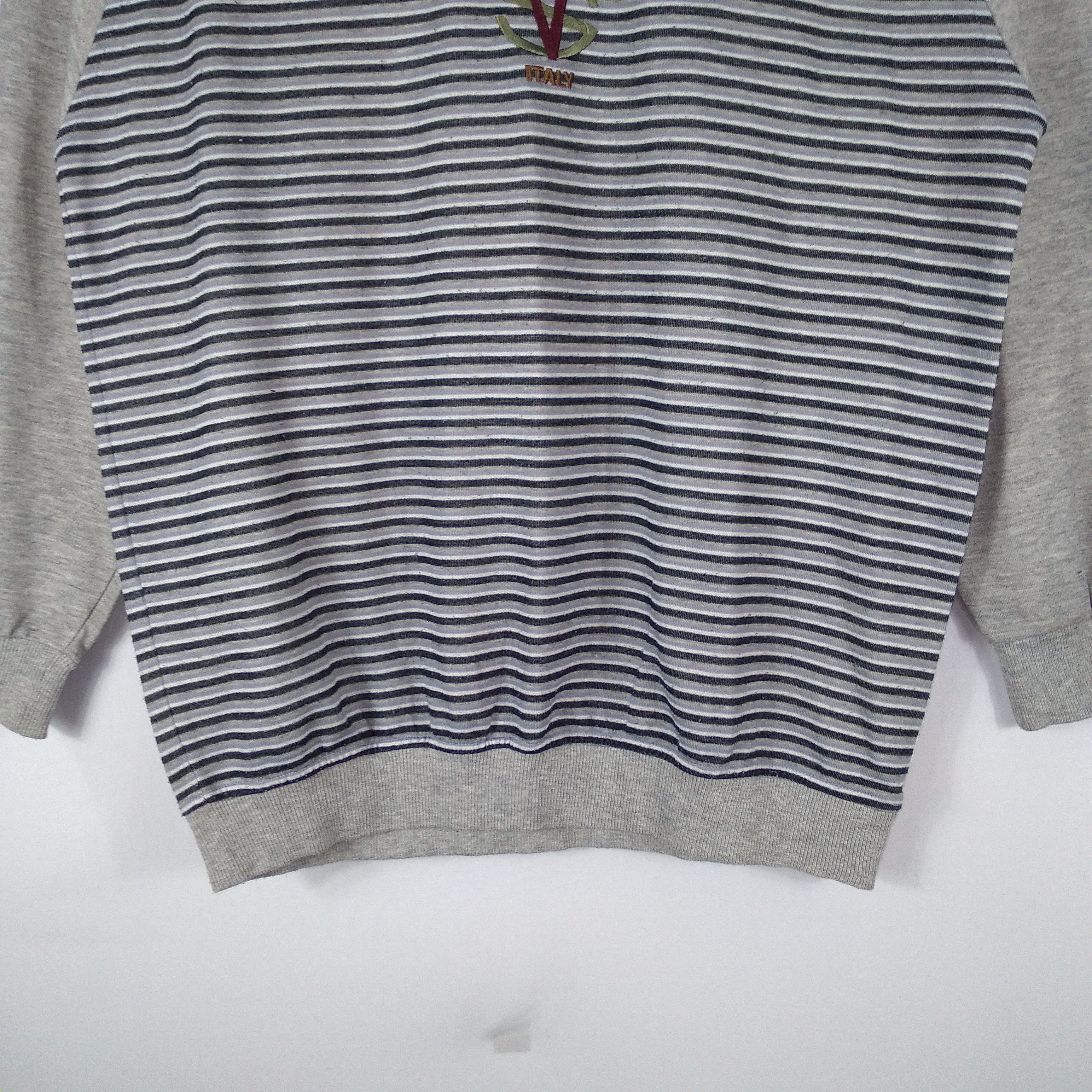 Designer × Vintage Sablina Valentino Embroidery Spellout Stripes Sweatshirts Size US M / EU 48-50 / 2 - 3 Thumbnail